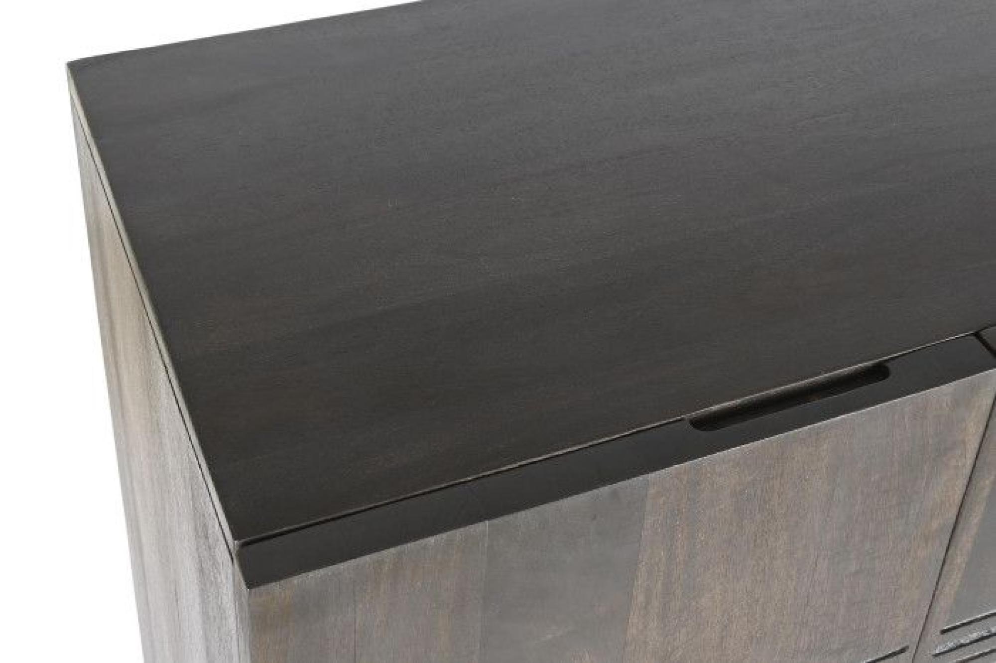 Product photograph of Modern Brown Mango Wood 2 Door Hall Cabinet from Choice Furniture Superstore.