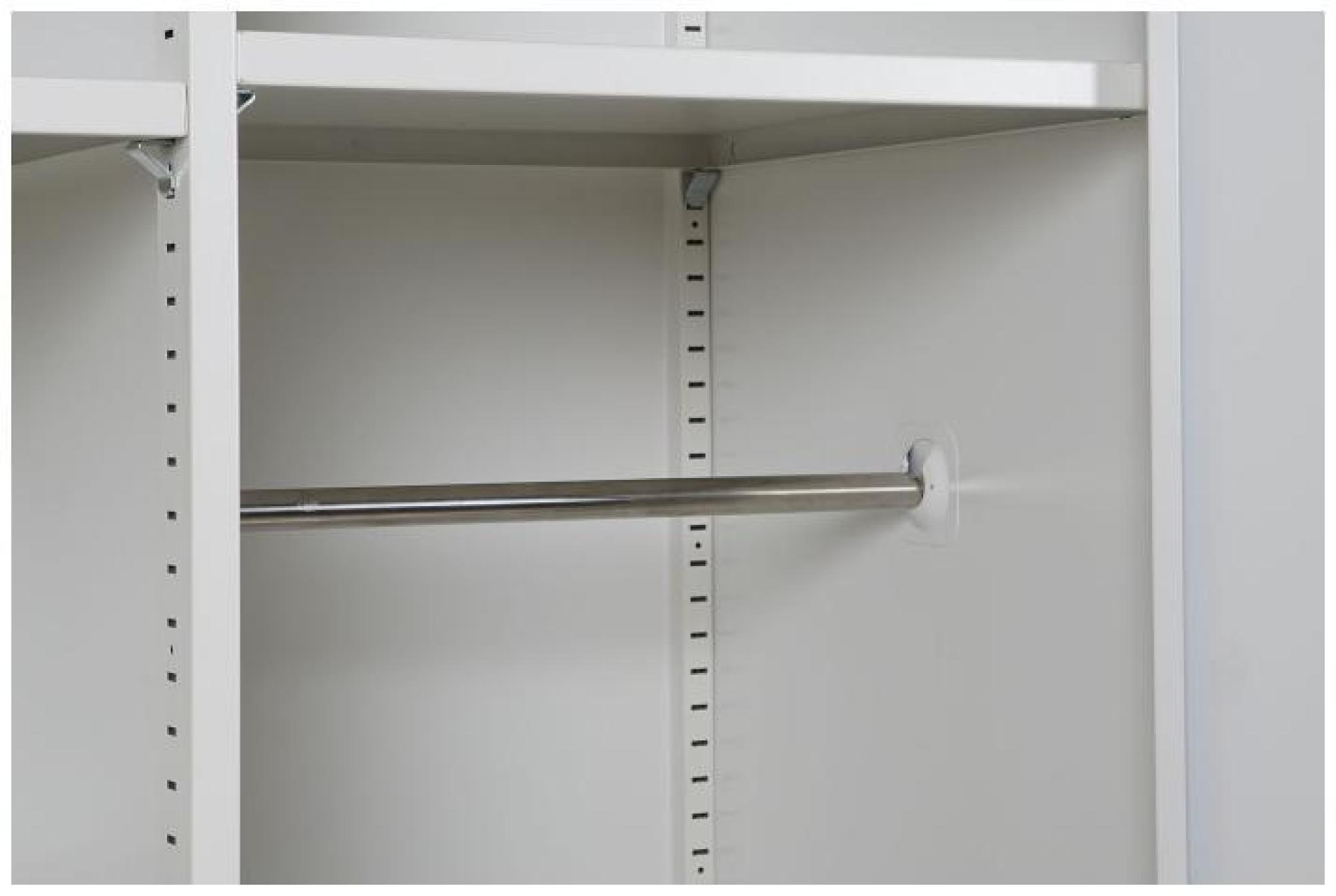 Product photograph of Vintage White Metal 2 Door Wardrobe from Choice Furniture Superstore.