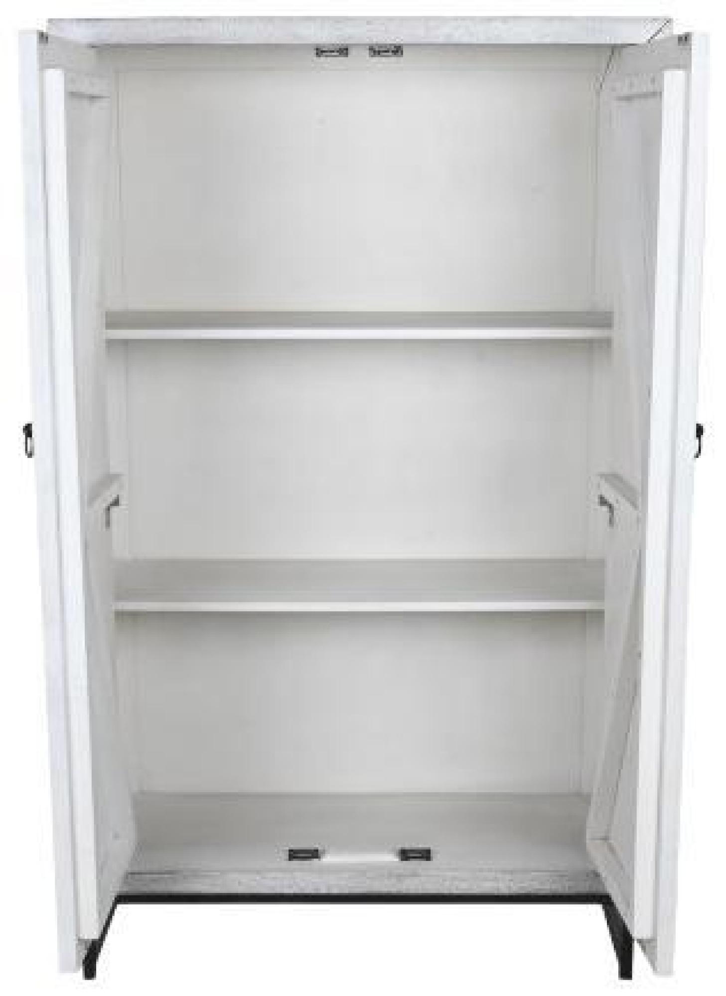 Product photograph of Fusion Grey Washed Mango Wood 2 Door Hall Cabinet from Choice Furniture Superstore.