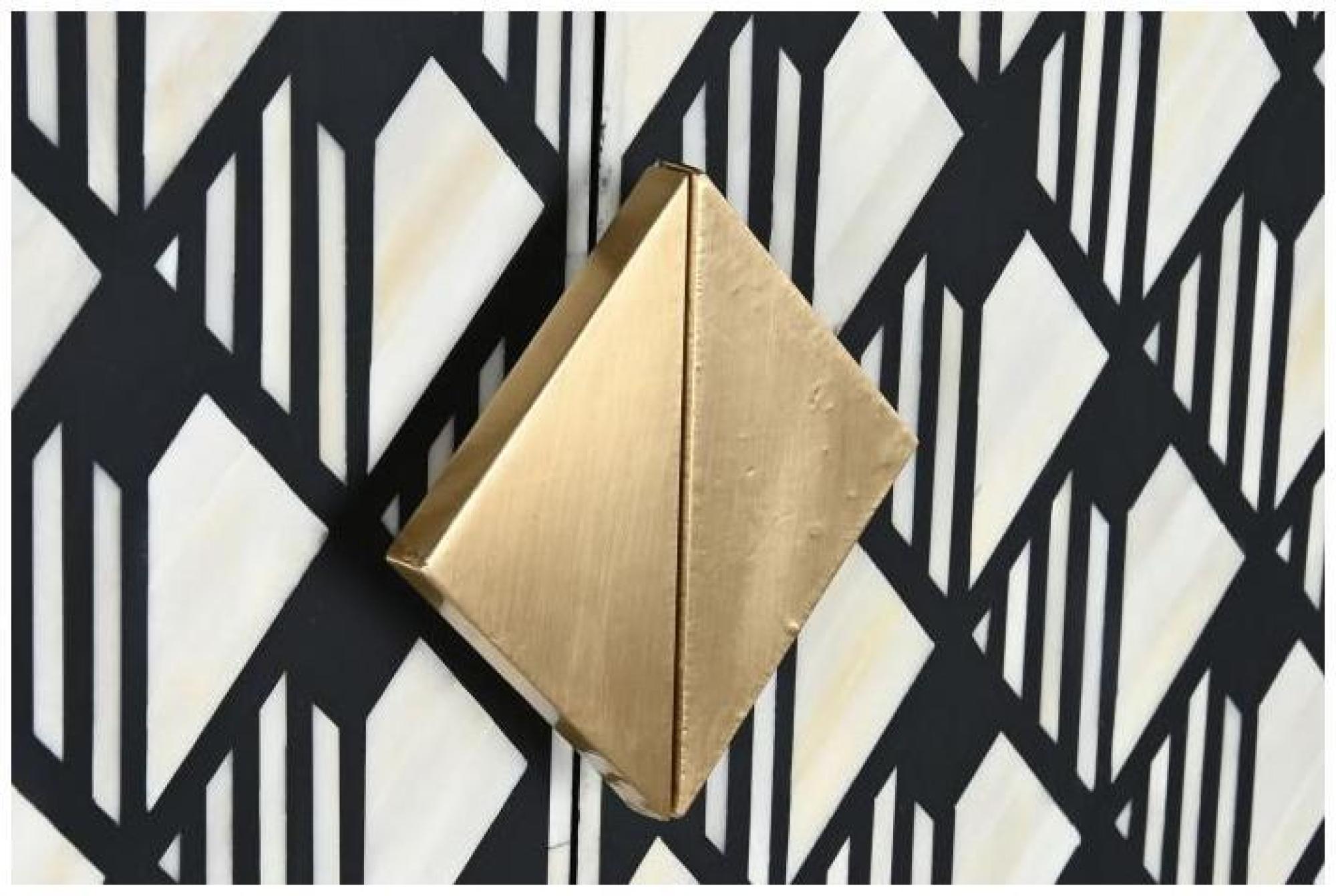 Product photograph of Black And White Bone Rasin 2 Door Hall Cabinet from Choice Furniture Superstore.