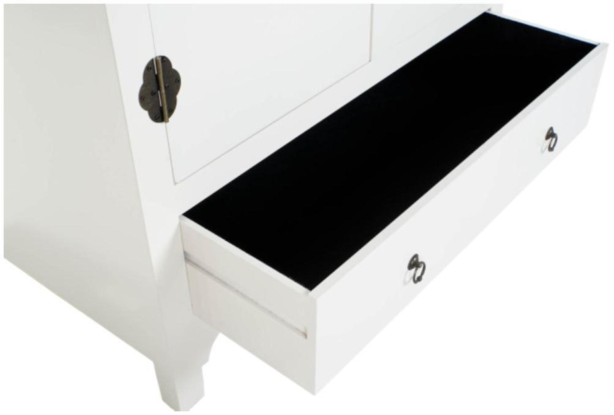Product photograph of Oriental White 2 Door 1 Drawer Wardrobe from Choice Furniture Superstore.