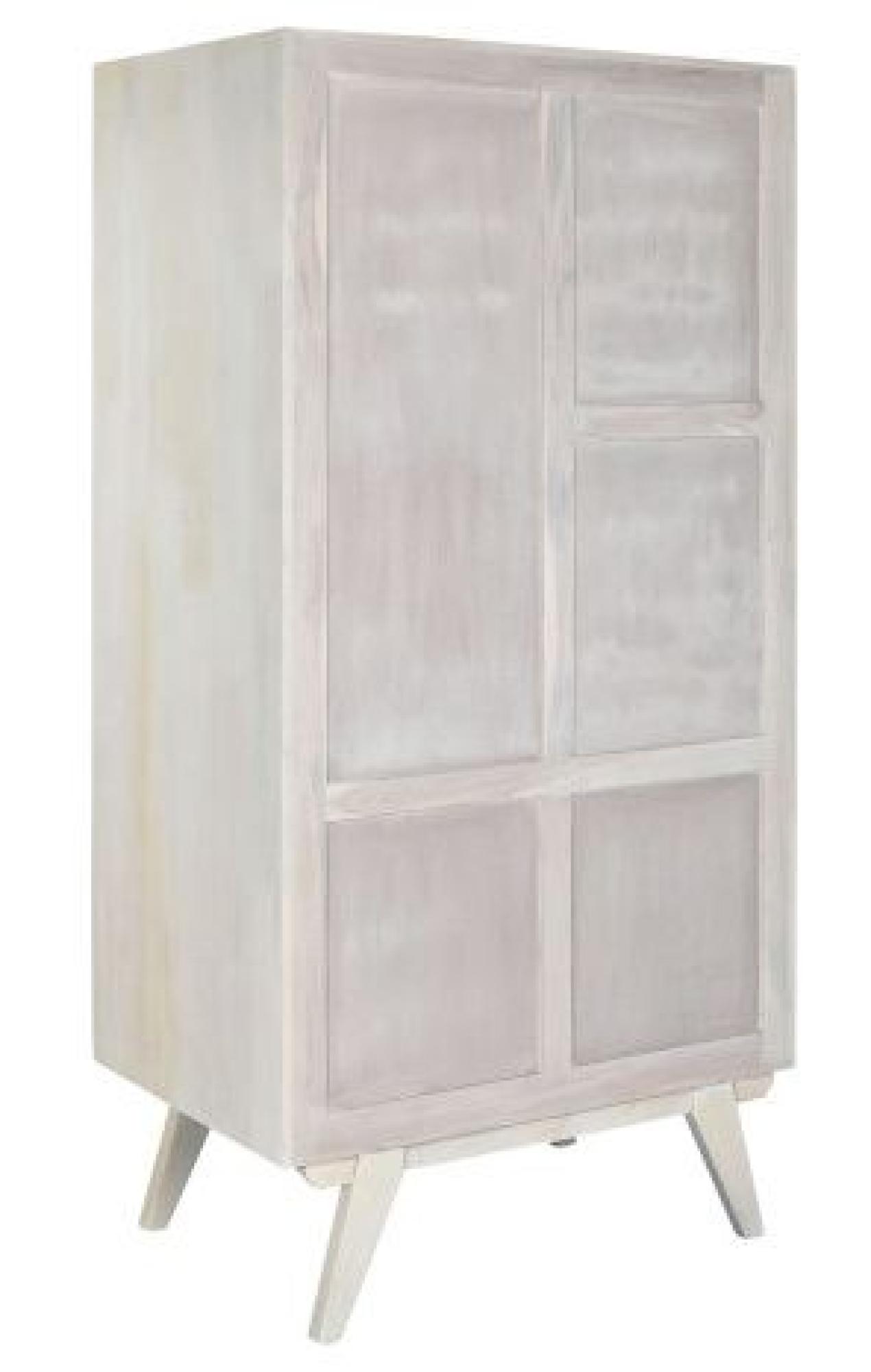 Product photograph of Romantic Mango Wood And Rattan 2 Door Wardrobe from Choice Furniture Superstore.