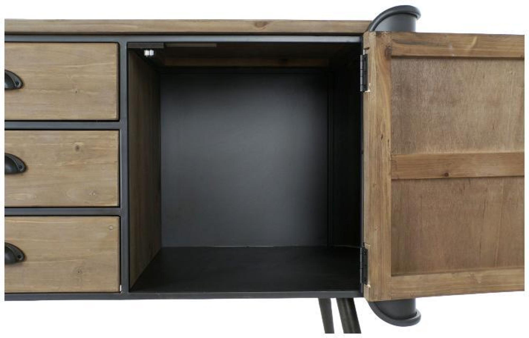 Product photograph of Modern Solid Wood And Metal Tv Unit from Choice Furniture Superstore.