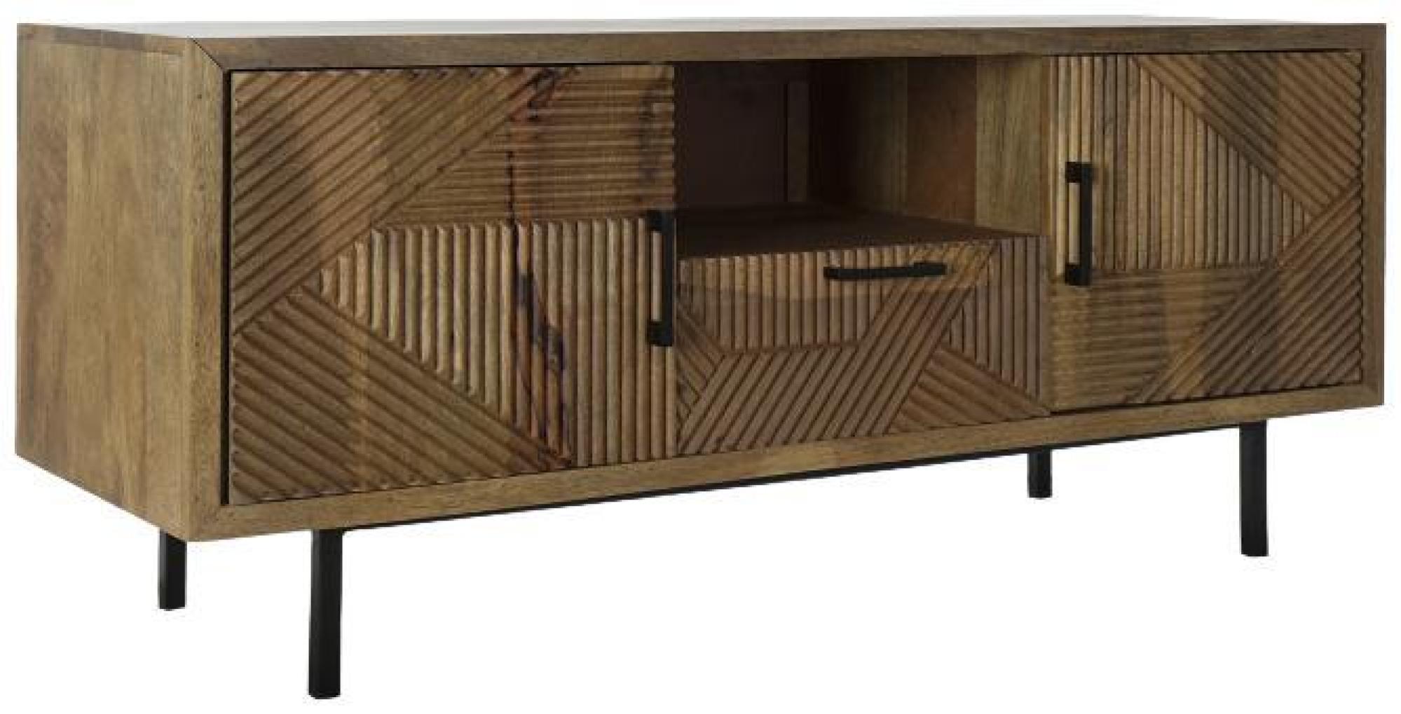 Product photograph of Modern Light Brown Mango Wood 125 Tv Unit from Choice Furniture Superstore.