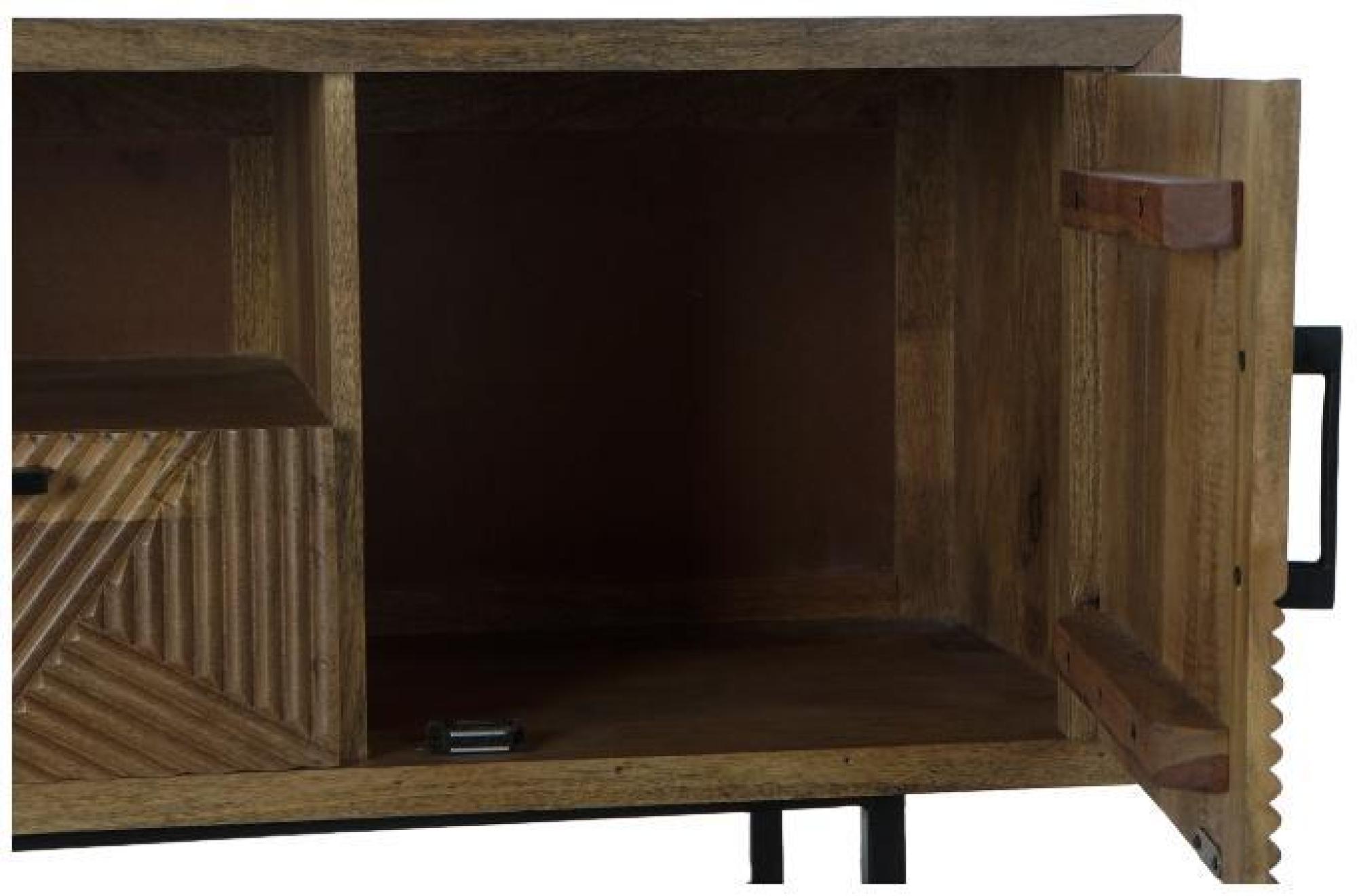 Product photograph of Modern Light Brown Mango Wood 125 Tv Unit from Choice Furniture Superstore.