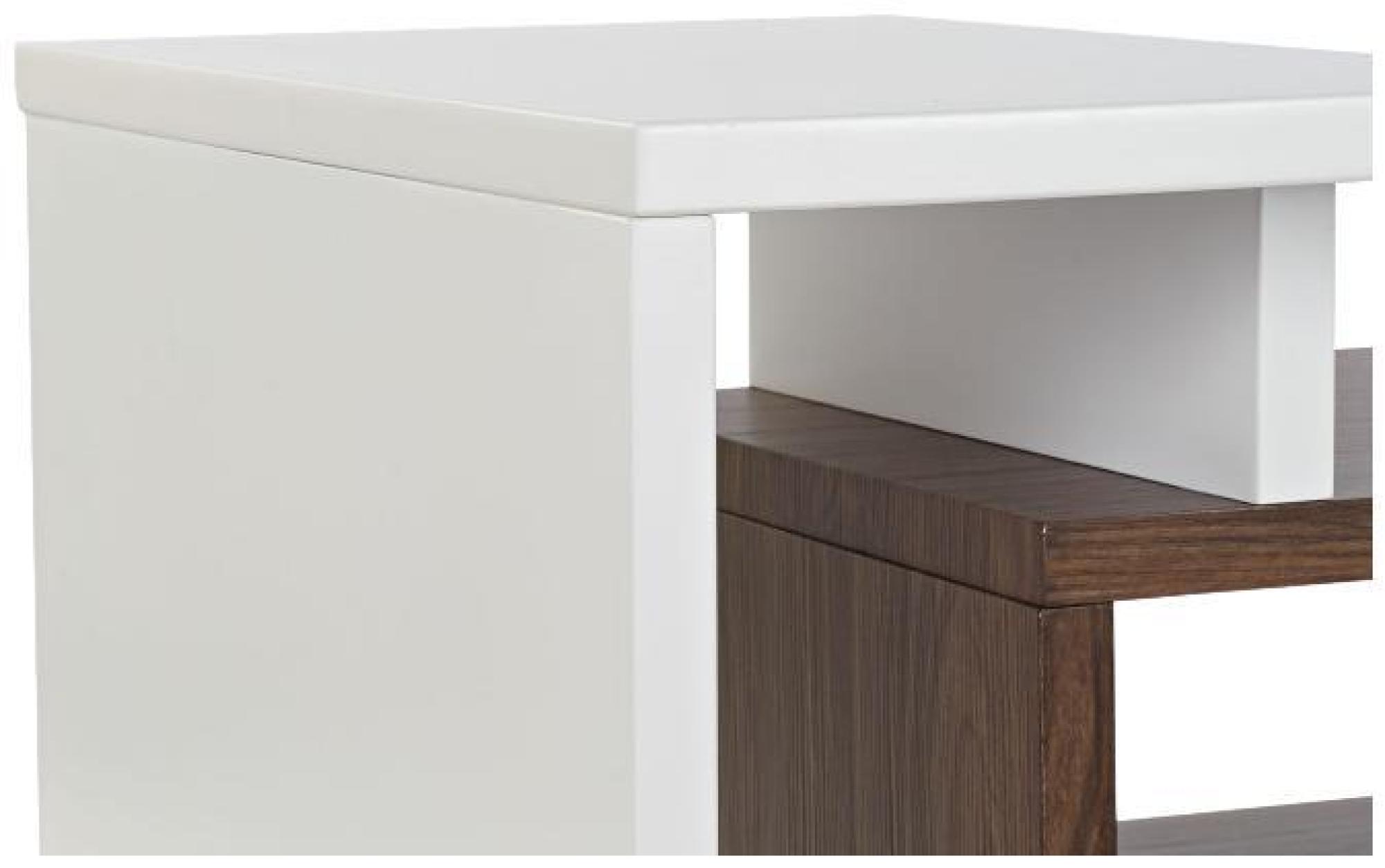 Product photograph of White And Brown Wooden 110cm Tv Unit from Choice Furniture Superstore.