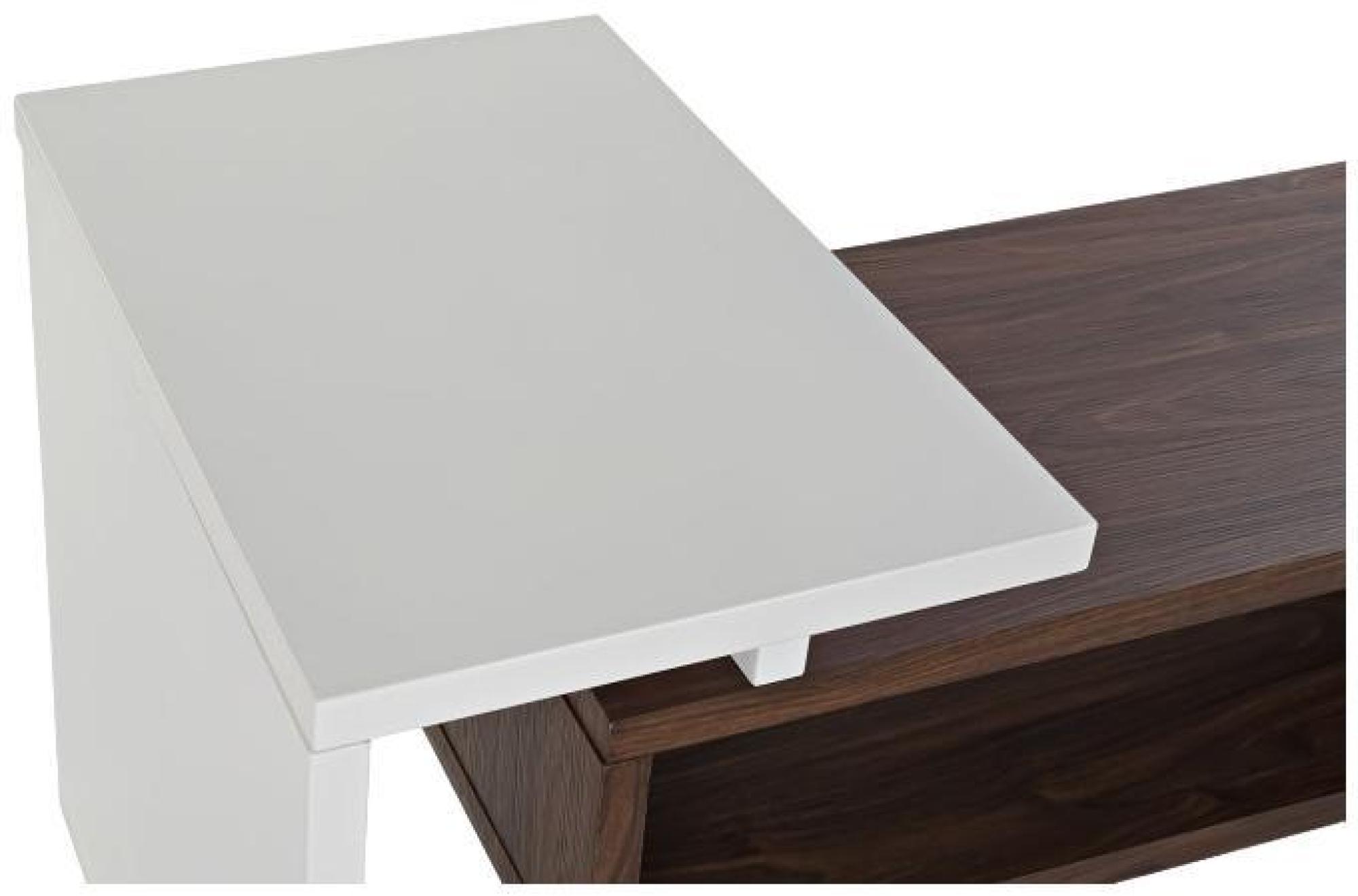 Product photograph of White And Brown Wooden 110cm Tv Unit from Choice Furniture Superstore.