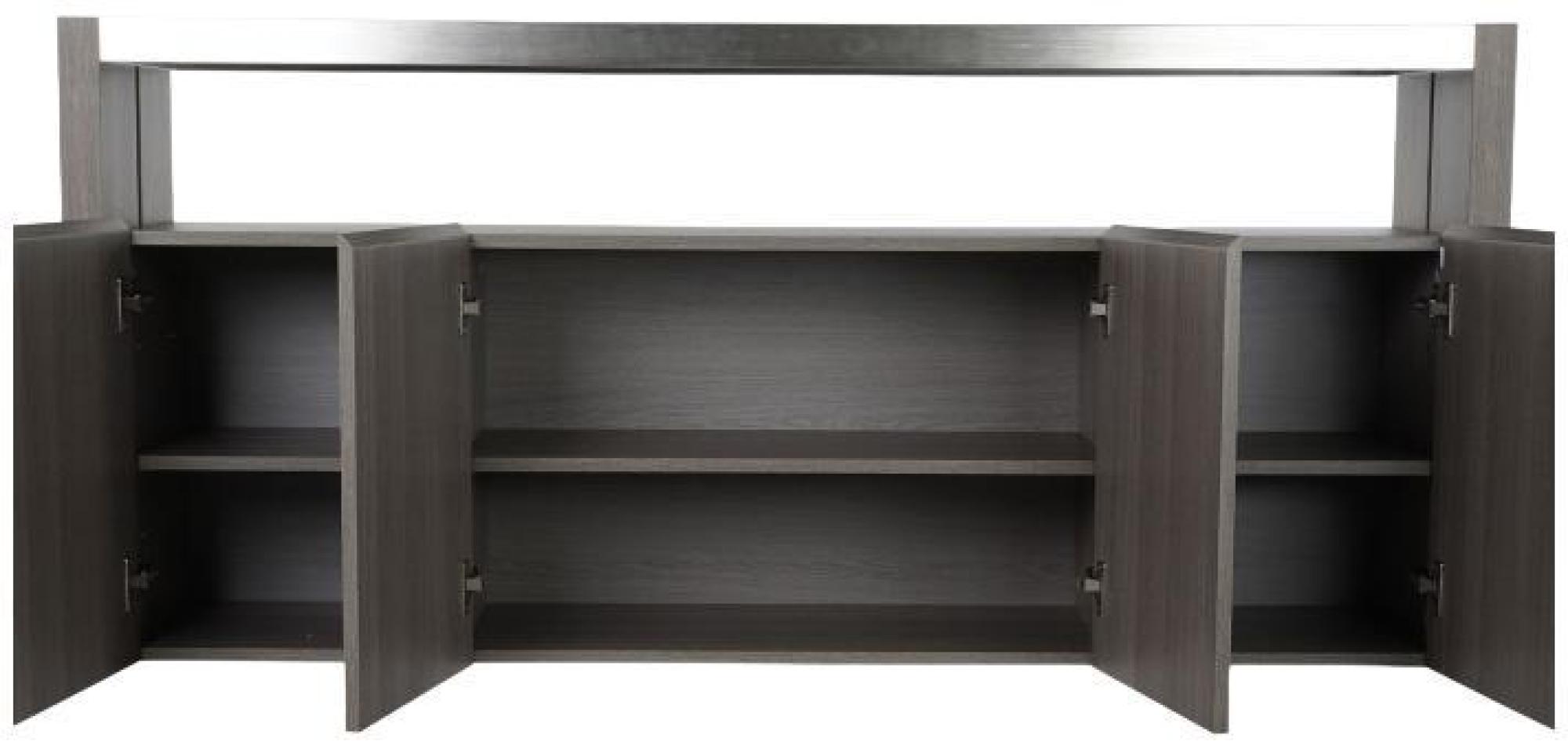 Product photograph of Oriental Grey Wooden Large Sideboard - 4 Doors from Choice Furniture Superstore.