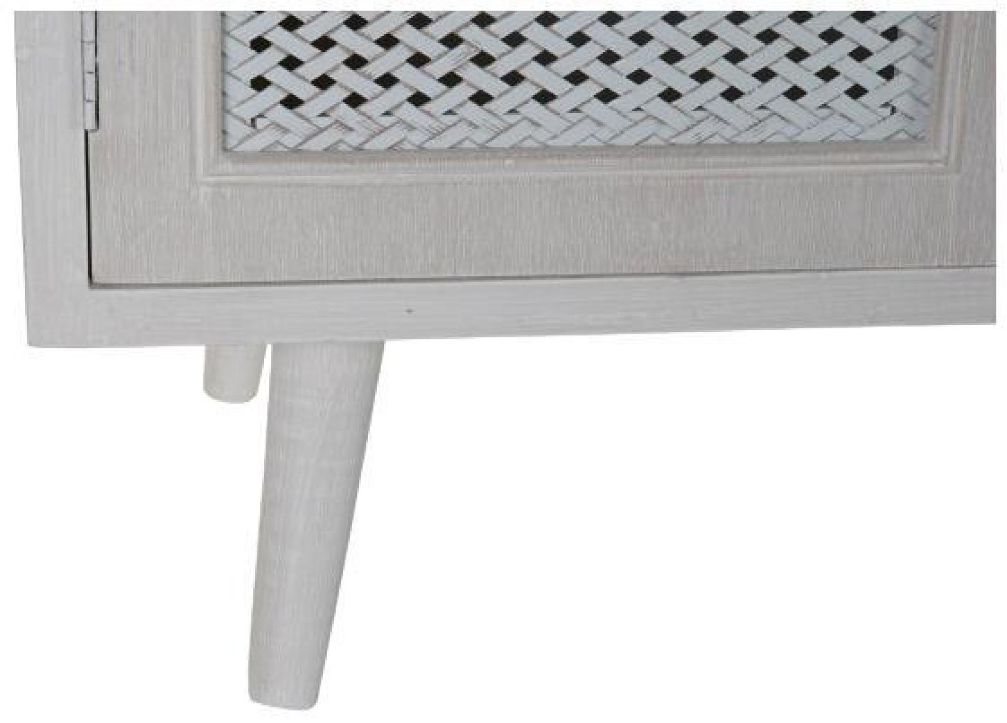 Product photograph of White Wood 110cm Medium 2 Door Sideboard from Choice Furniture Superstore.