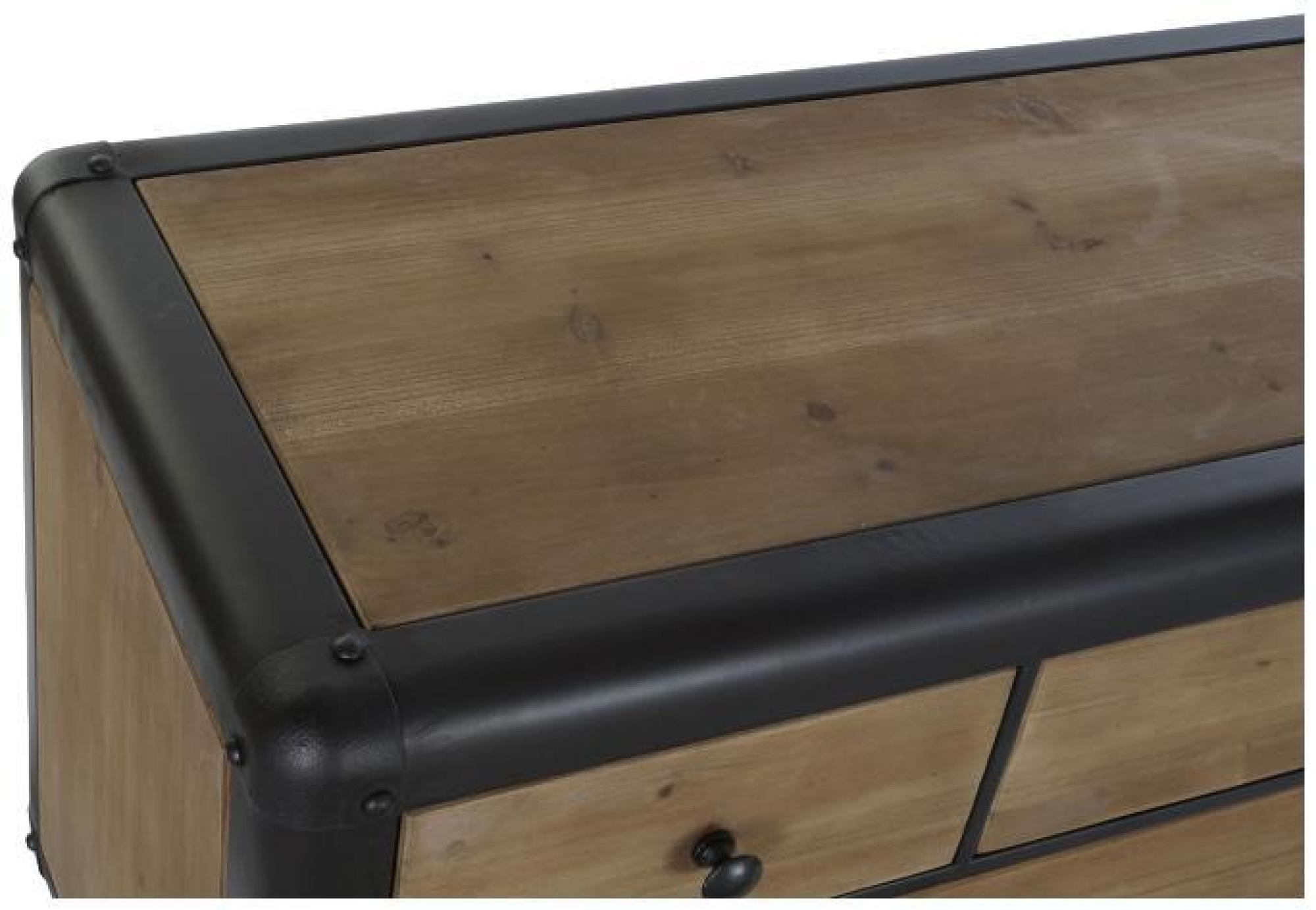 Product photograph of Wooden And Metal Medium Buffet Sideboard from Choice Furniture Superstore.