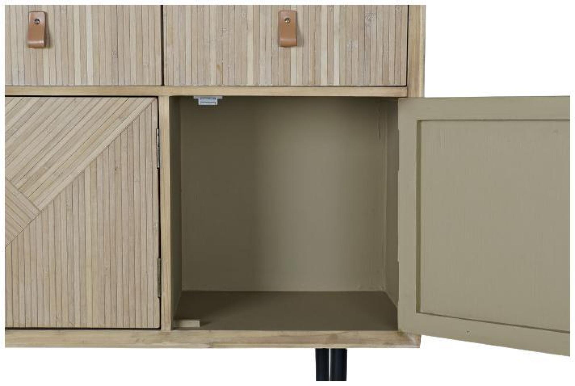 Product photograph of Natural Wooden 120cm Small Sideboard - 3 Doors from Choice Furniture Superstore.