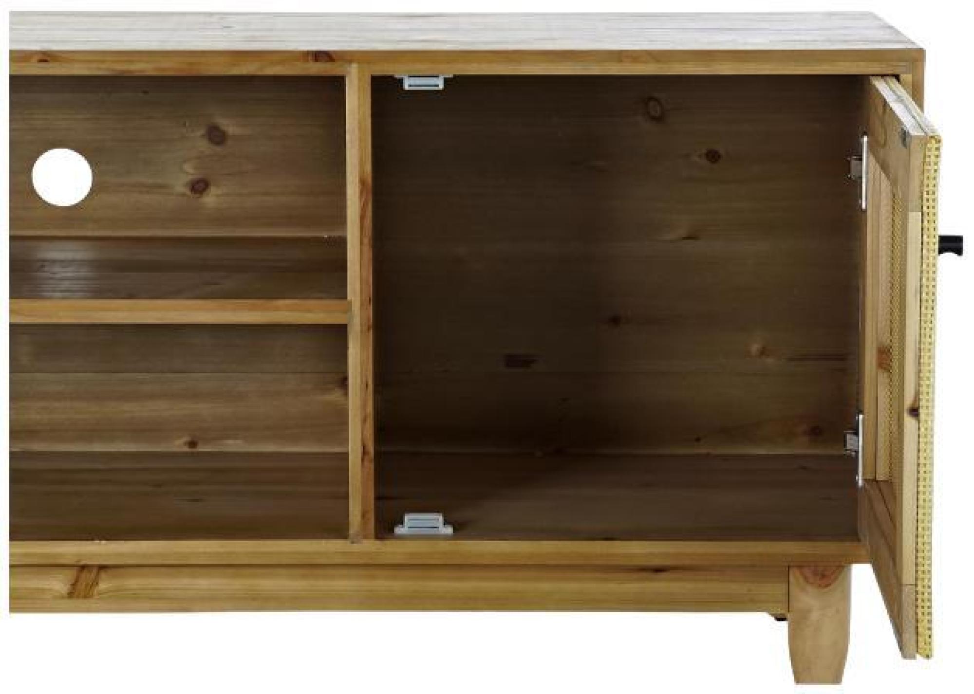 Product photograph of Ranchi Wood And Rattan 140cm Tv Unit from Choice Furniture Superstore.