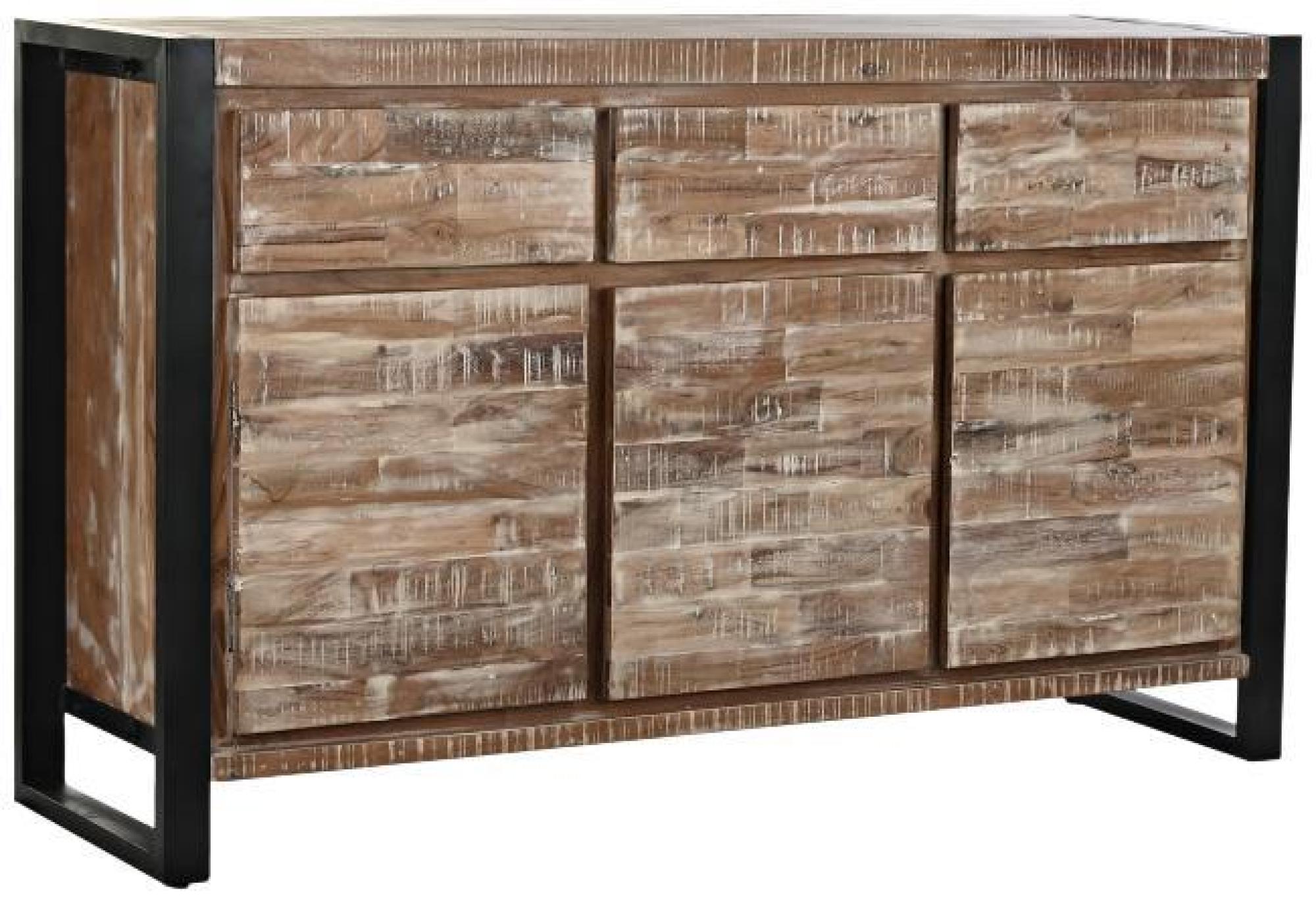 Product photograph of Natural Acacia Wood 140cm Medium Sideboard - 3 Doors from Choice Furniture Superstore.