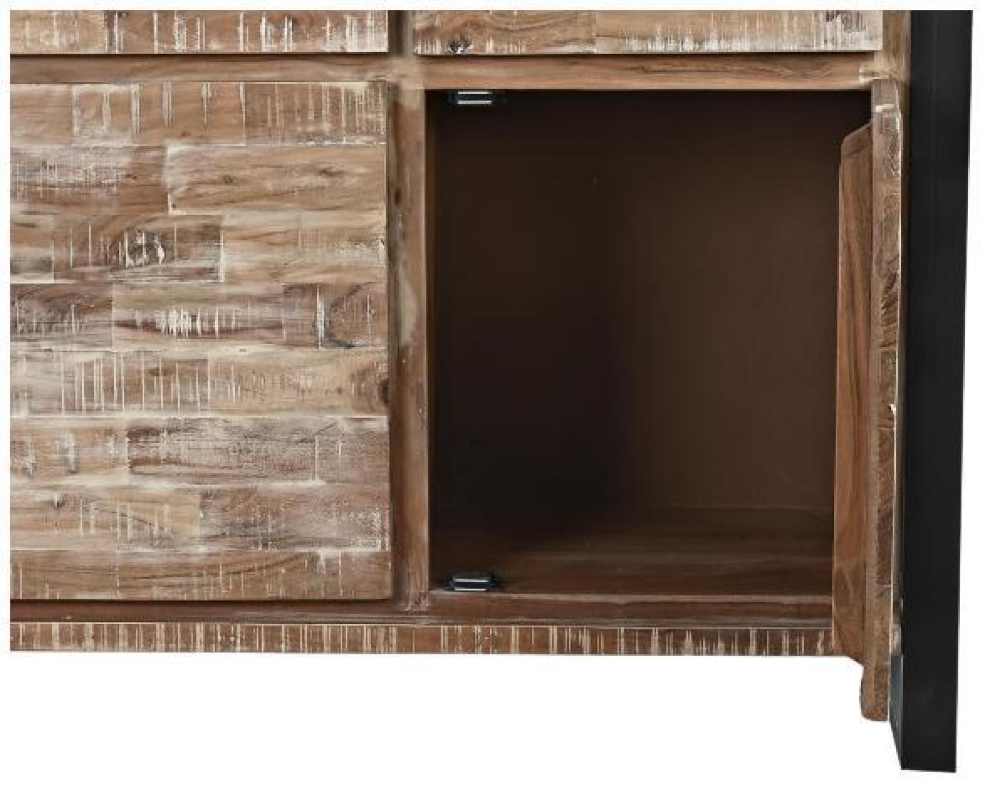 Product photograph of Natural Acacia Wood 140cm Medium Sideboard - 3 Doors from Choice Furniture Superstore.