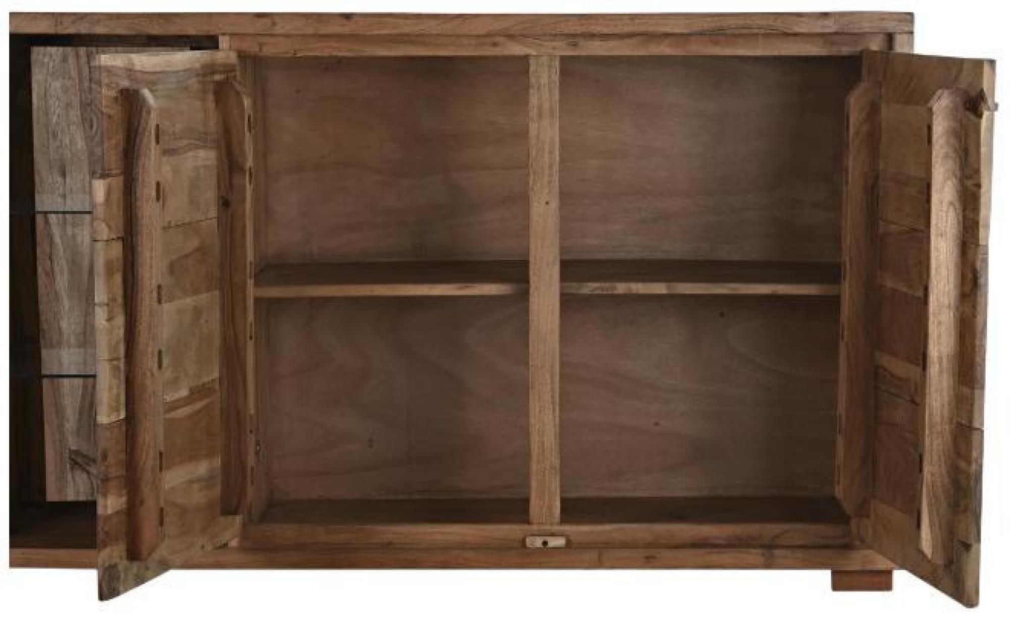 Product photograph of Brown Acacia Wood 175cm Large Sideboard - 3 Doors from Choice Furniture Superstore.