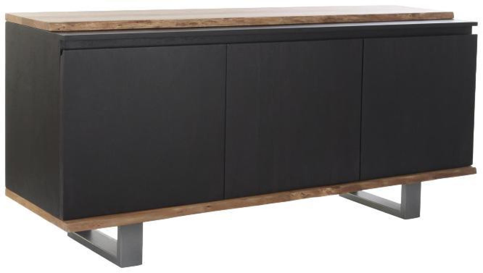 Product photograph of African Black Mango Wood 160cm Medium Buffet Sideboard - 3 Doors from Choice Furniture Superstore.