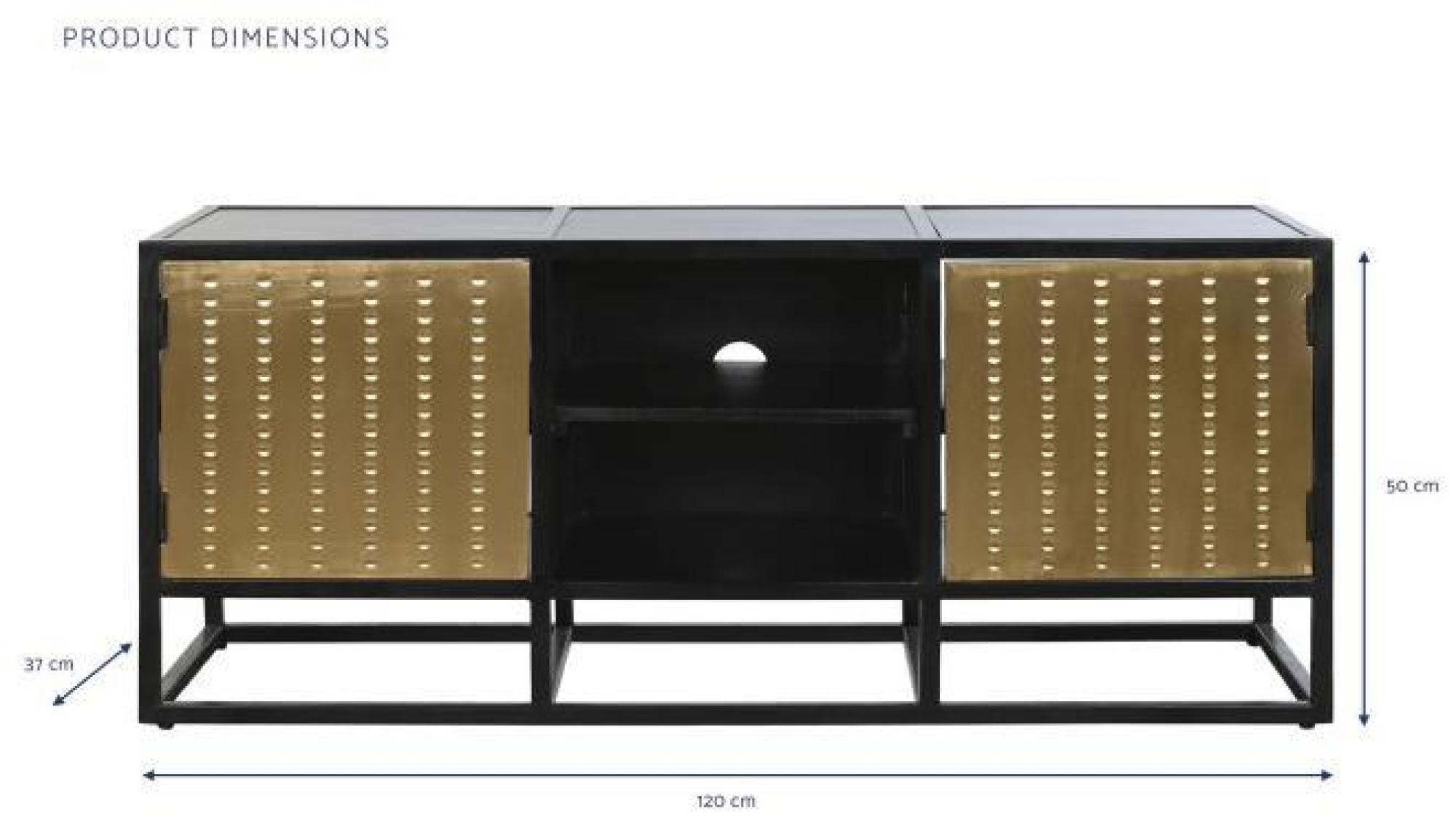 Product photograph of Black Wooden 120cm Tv Unit from Choice Furniture Superstore.