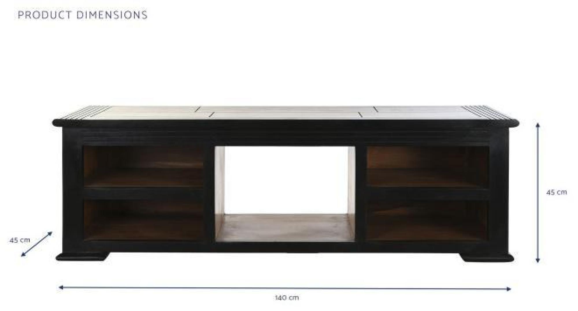 Product photograph of Long Island Dark Acacia Wood 140cm Tv Unit from Choice Furniture Superstore.