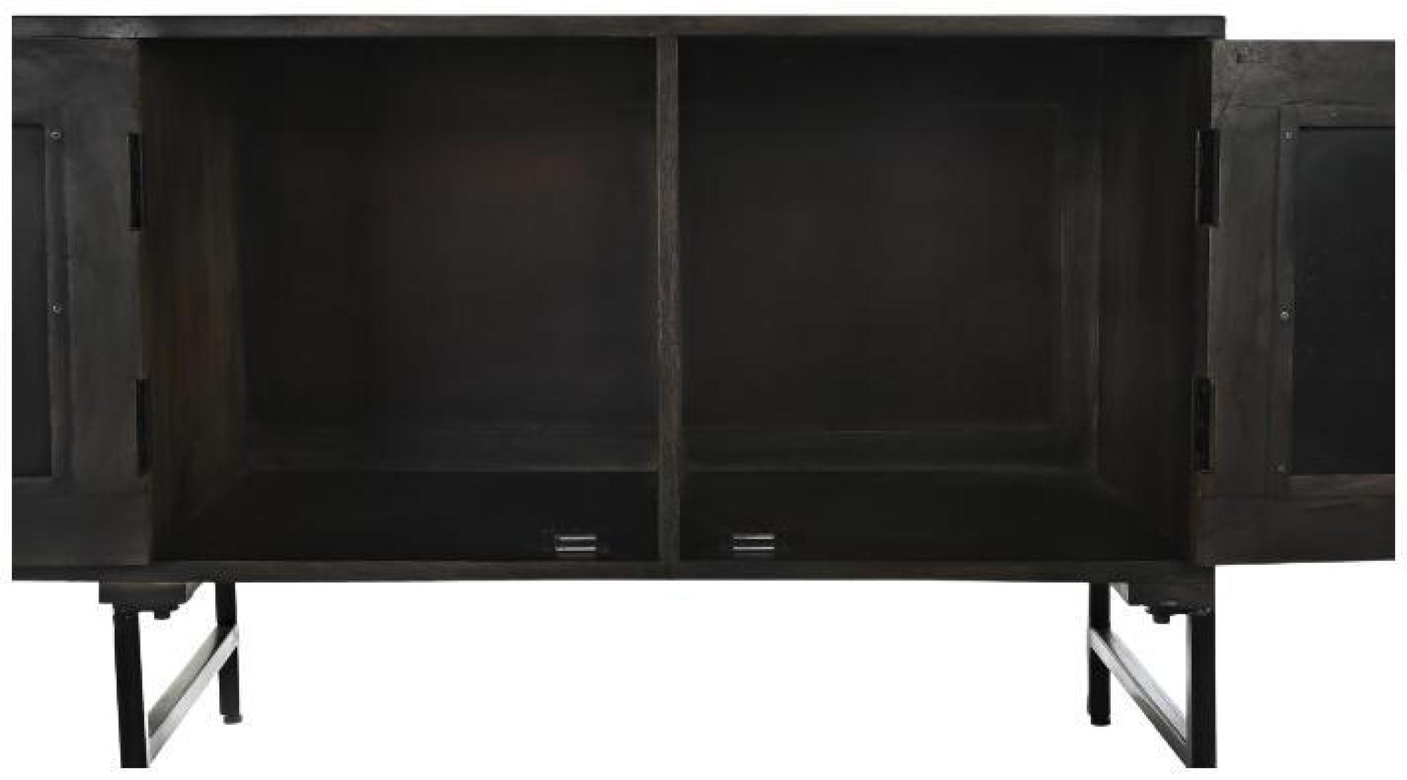 Product photograph of Boho Brown Mango Wood And Rattan 155cm Medium Sideboard - 4 Doors from Choice Furniture Superstore.