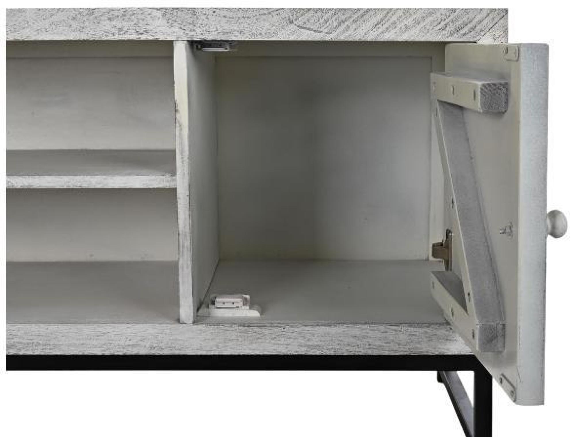 Product photograph of Newton White Mango Wood 130cm Tv Unit from Choice Furniture Superstore.