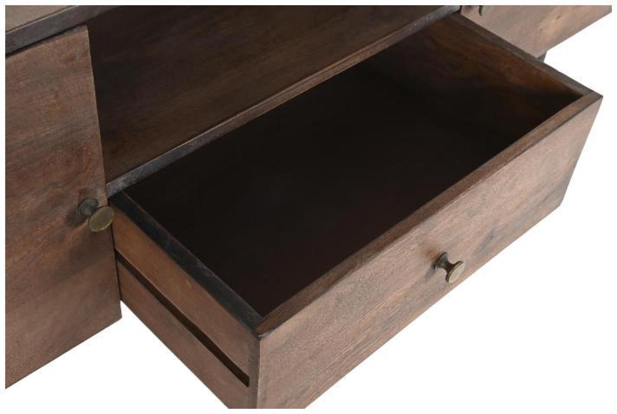 Product photograph of Indian Dark Brown Mango Wood 130cm Tv Unit from Choice Furniture Superstore.