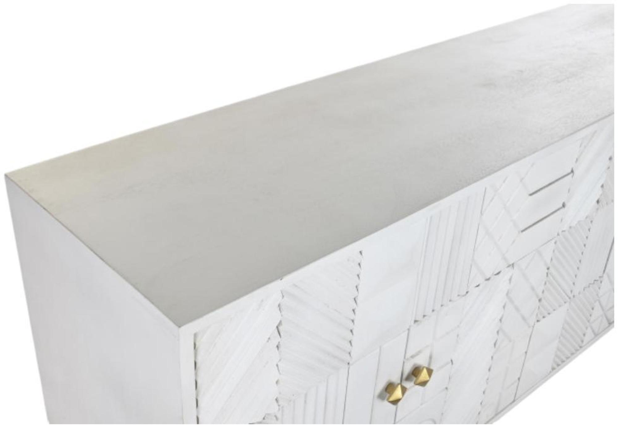 Product photograph of Yanam White Mango Wood Medium Buffet Sideboard - 4 Doors from Choice Furniture Superstore.