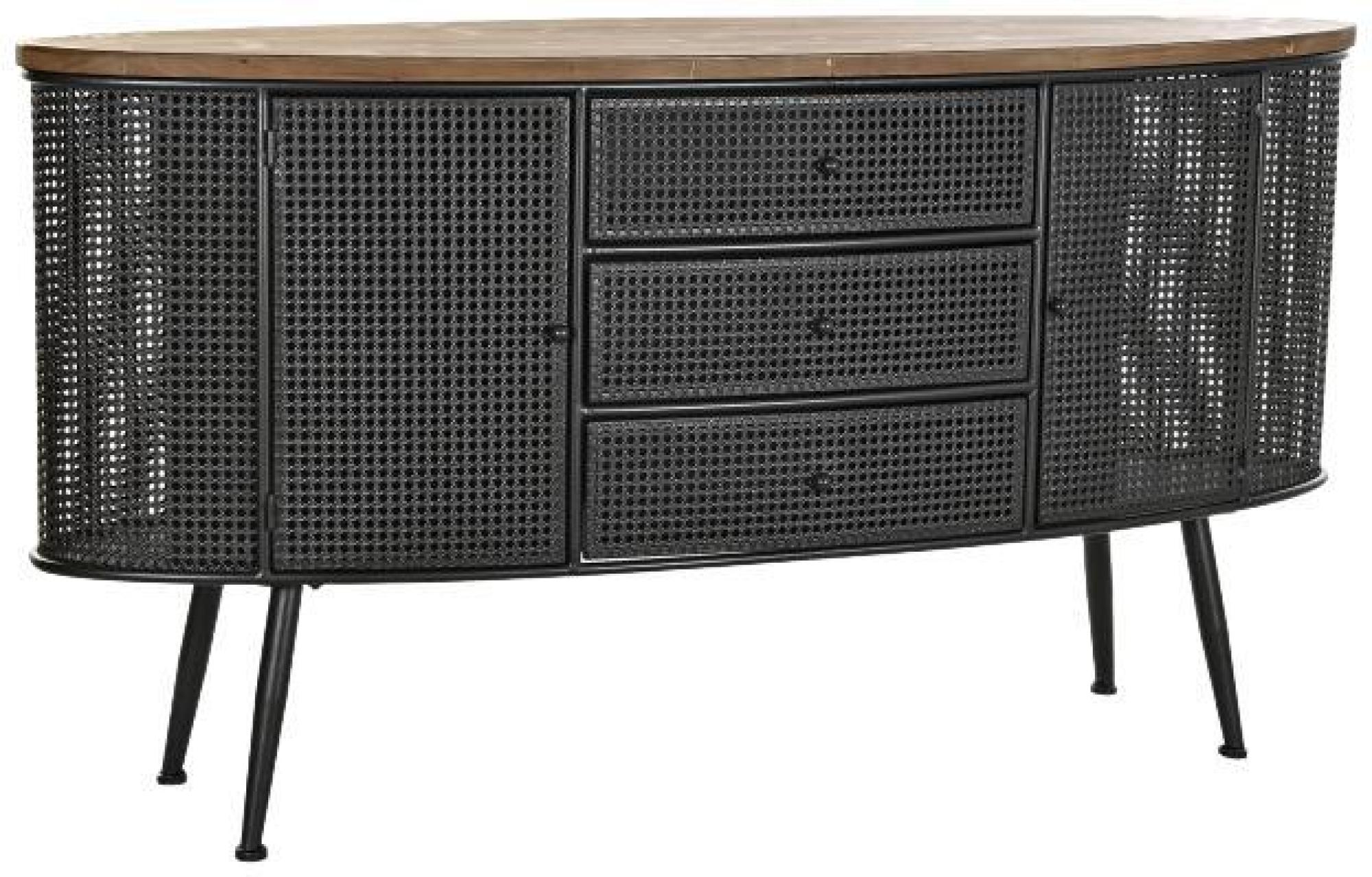 Product photograph of Tate Black Metal 145 5cm Medium Sideboard - 2 Doors from Choice Furniture Superstore.