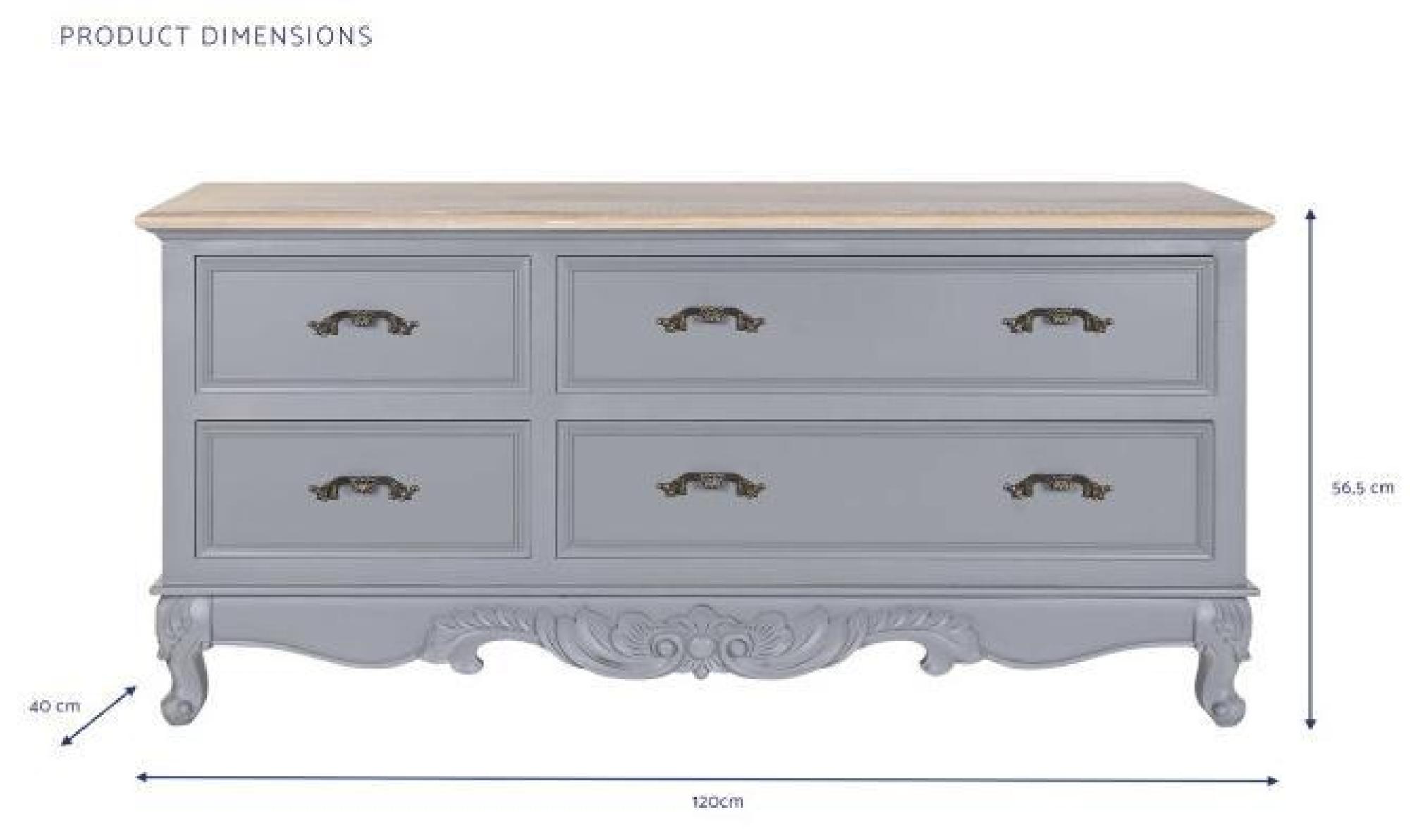 Product photograph of Harlow French Style Grey 120cm Tv Unit from Choice Furniture Superstore.