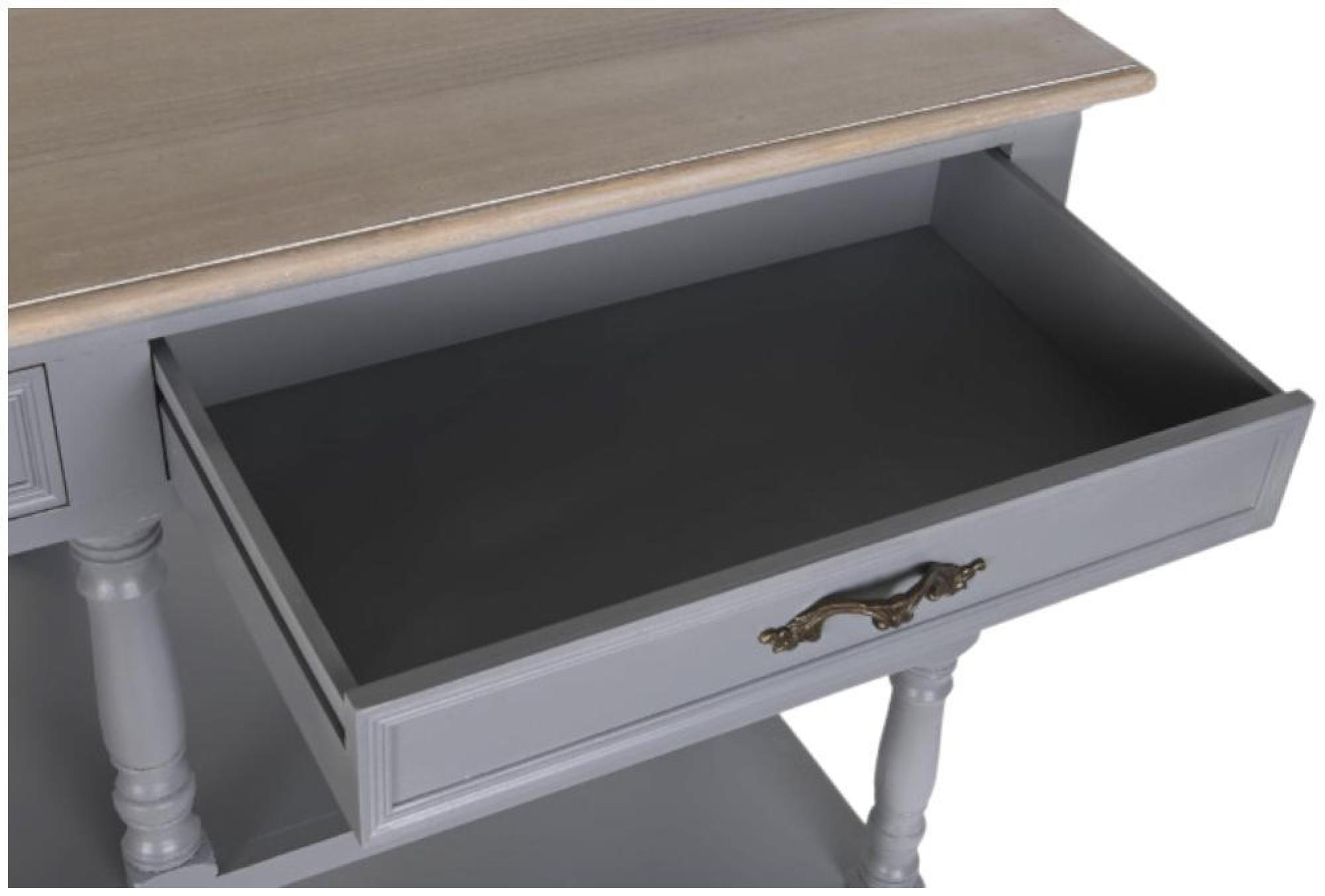 Product photograph of Traditional Grey Wooden 2 Drawer Console Table from Choice Furniture Superstore.