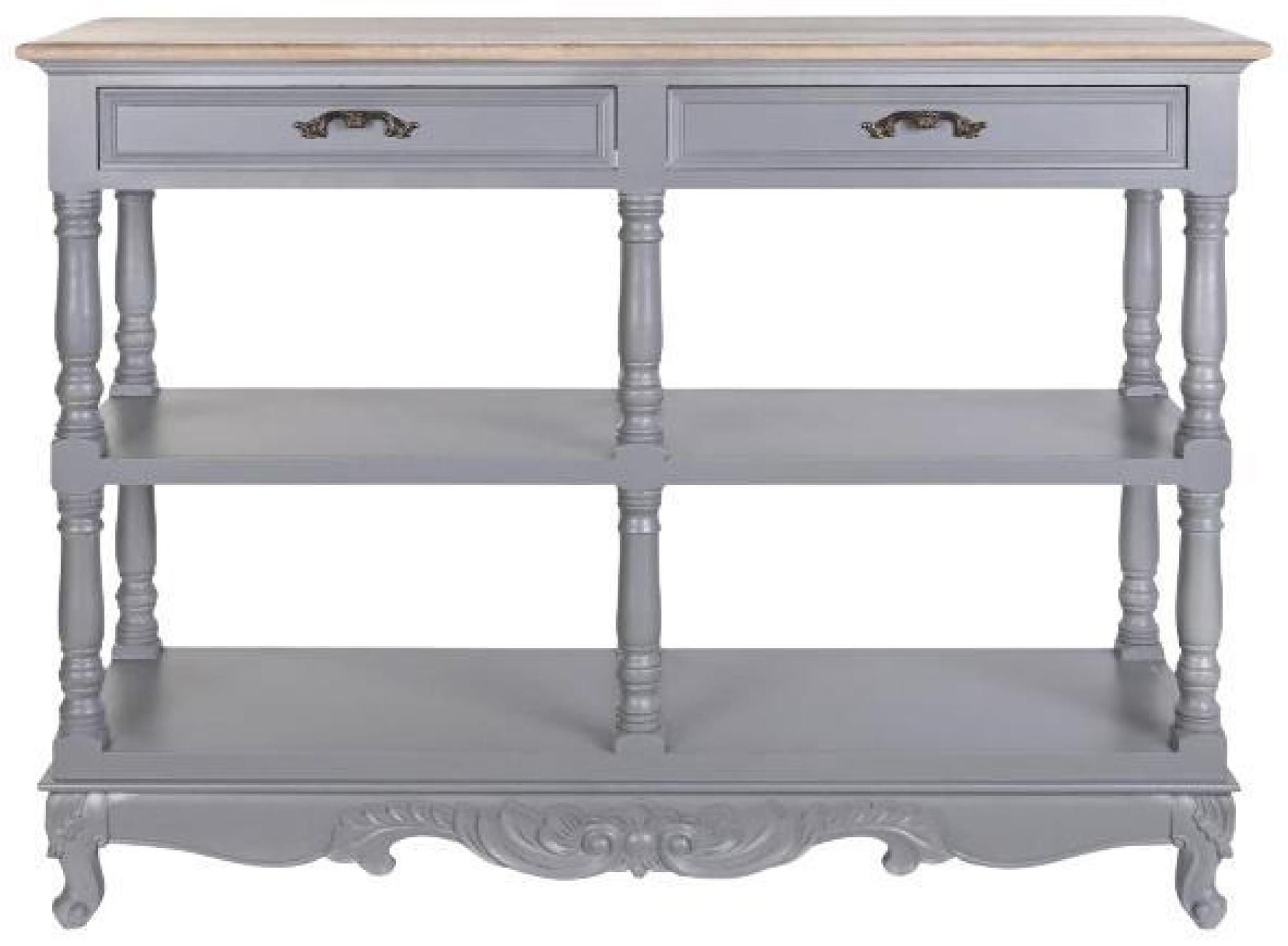 Product photograph of Traditional Grey Wooden 2 Drawer Console Table from Choice Furniture Superstore.