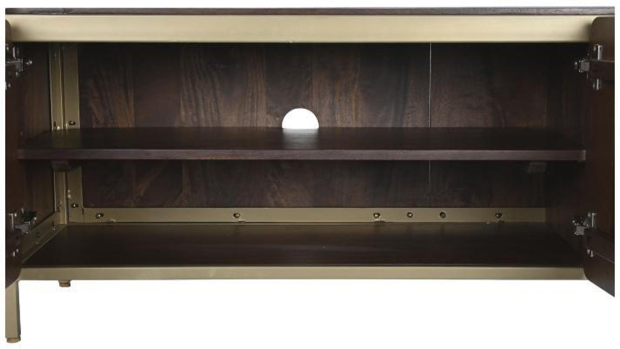 Product photograph of Scandi Brown Mango Wood 140cm Tv Unit from Choice Furniture Superstore.