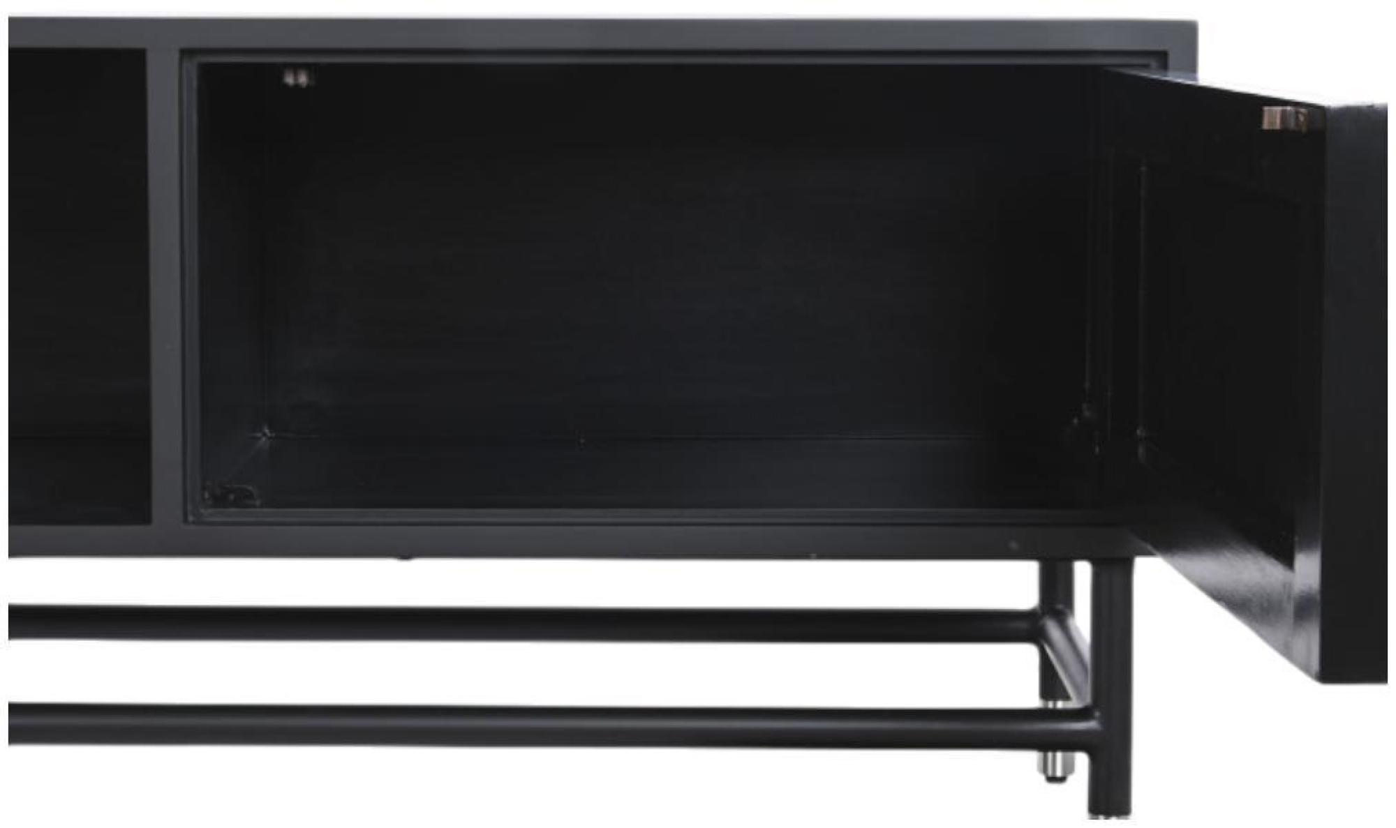 Product photograph of Boho Black Wooden 170cm Tv Unit from Choice Furniture Superstore.