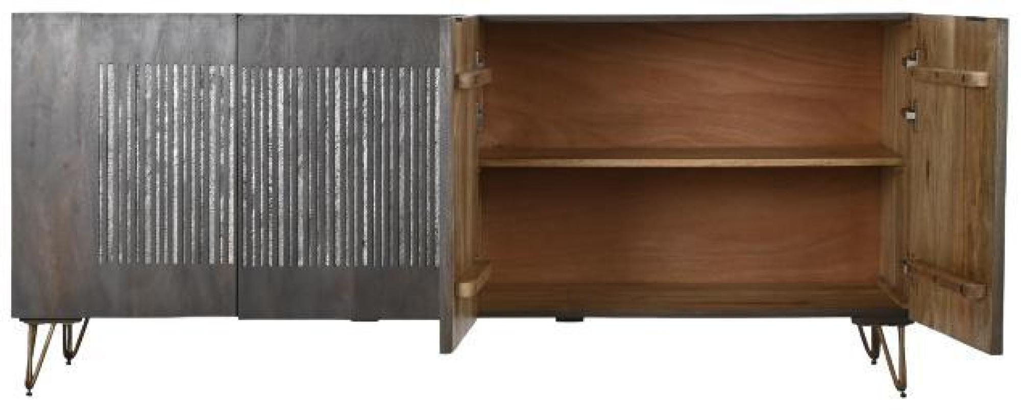 Product photograph of Boho Brown Mango Wood Large Sideboard - 4 Doors from Choice Furniture Superstore.