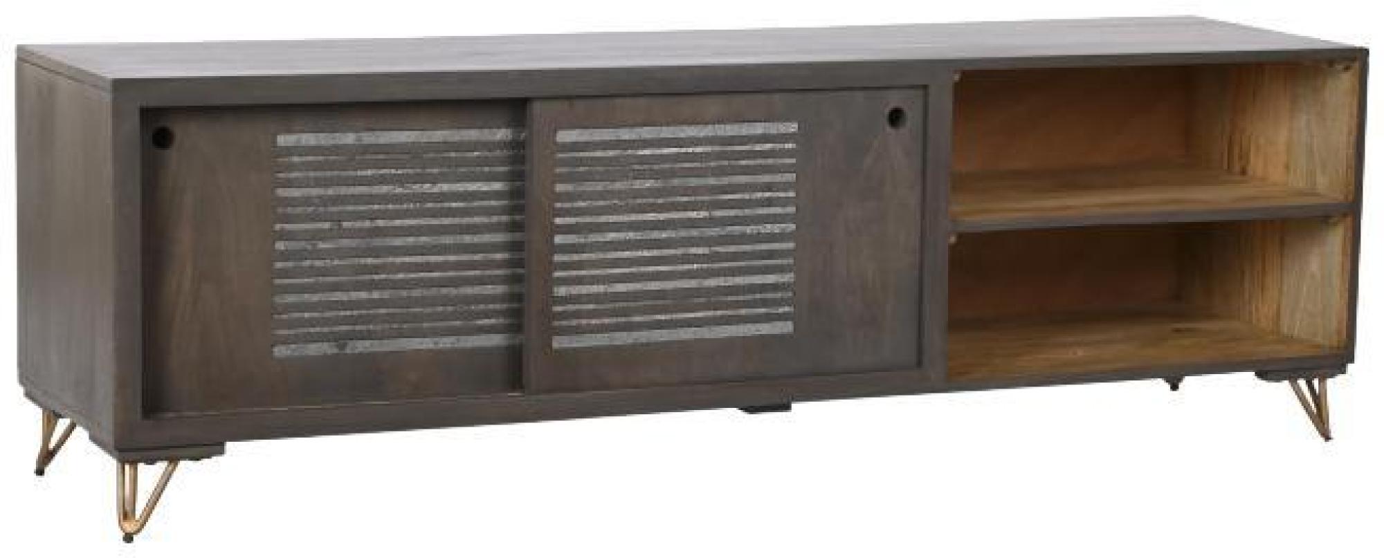 Product photograph of Modern Brown Mango Wood 160cm Tv Unit from Choice Furniture Superstore.