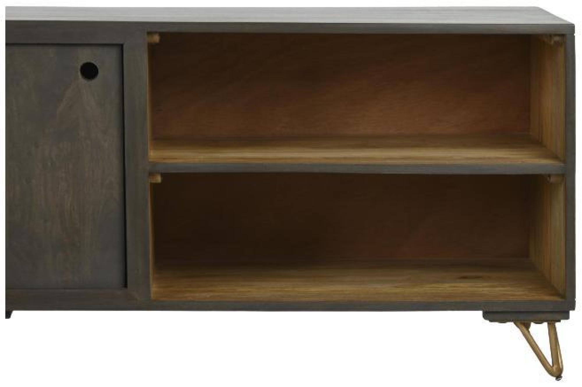 Product photograph of Modern Brown Mango Wood 160cm Tv Unit from Choice Furniture Superstore.