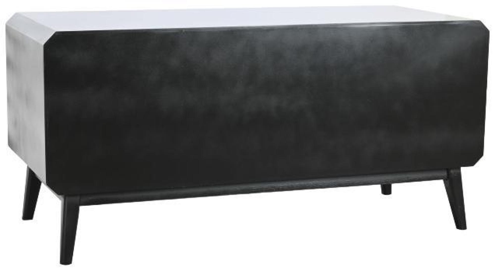 Product photograph of Doda Black And Natural Curved 120cm Tv Unit from Choice Furniture Superstore.