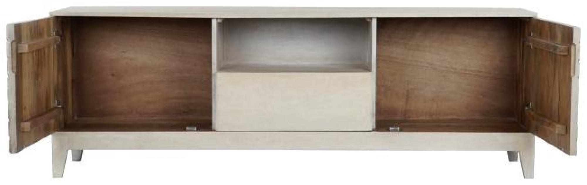 Product photograph of Traditional Beige Mango Wood 175cm Tv Unit from Choice Furniture Superstore.