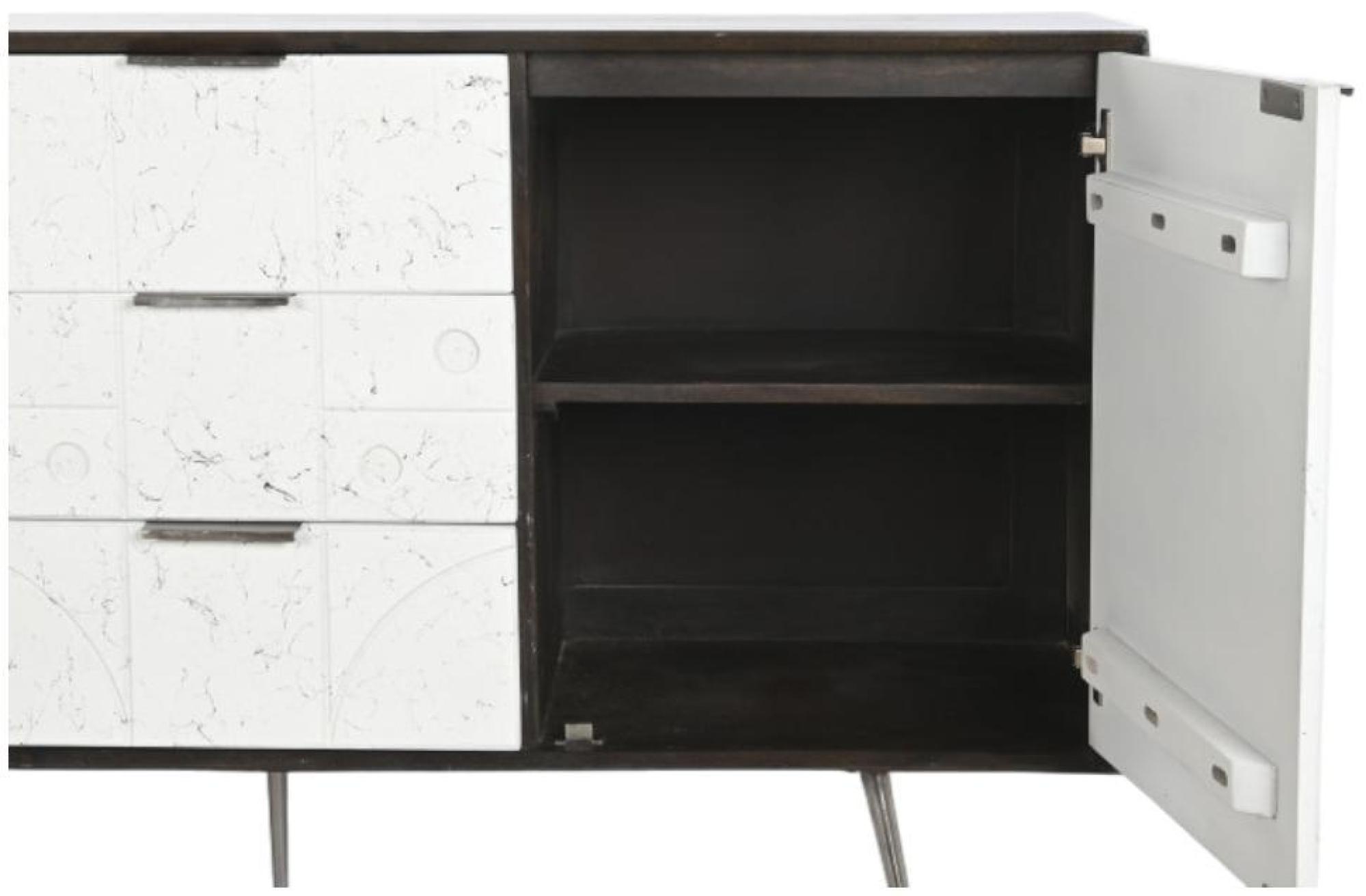 Product photograph of African White Mango Wood 150cm Medium Buffet Sideboard - 2 Doors from Choice Furniture Superstore.