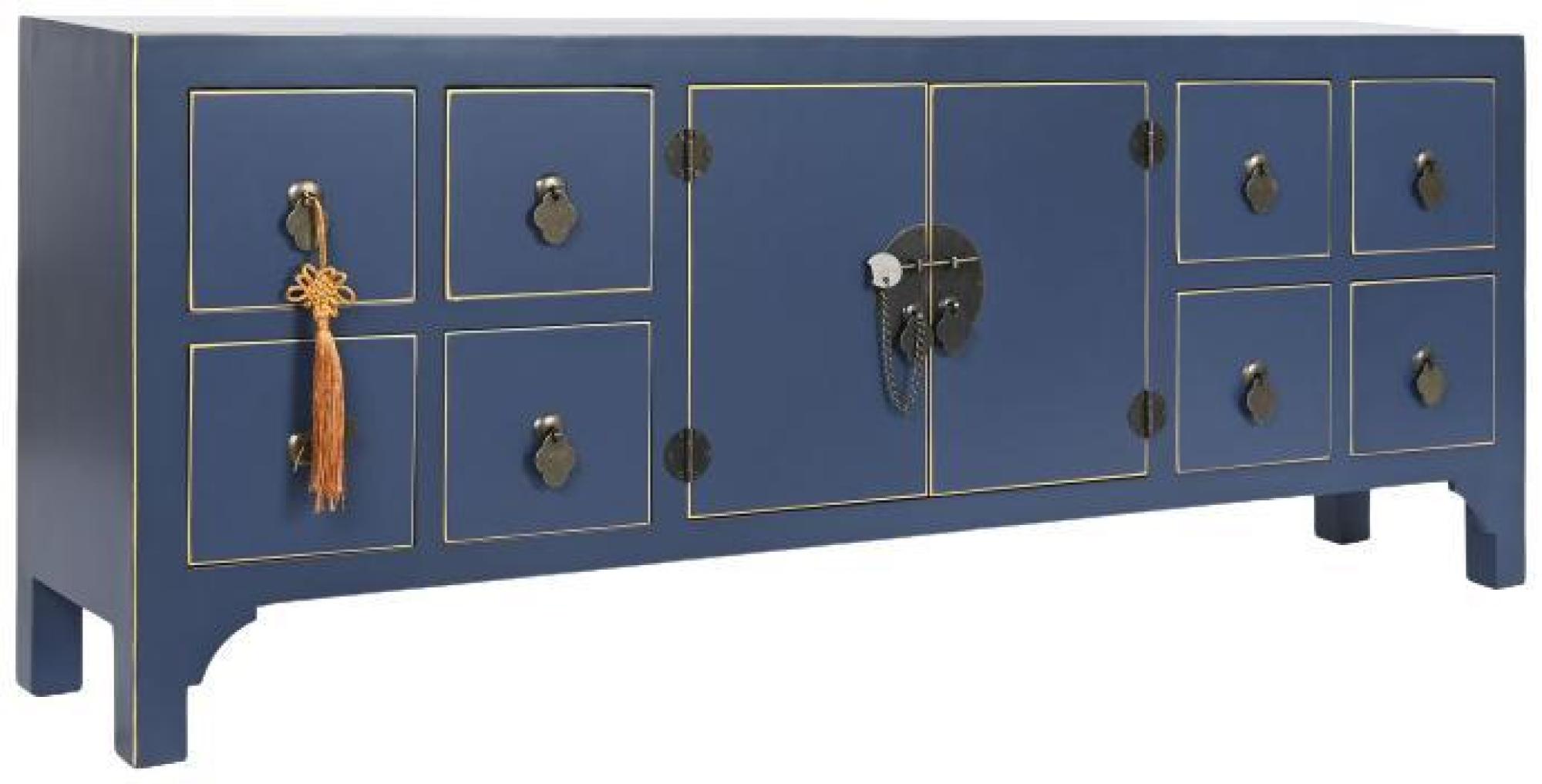 Product photograph of Oriental Blue Wooden 130cm Tv Unit from Choice Furniture Superstore.