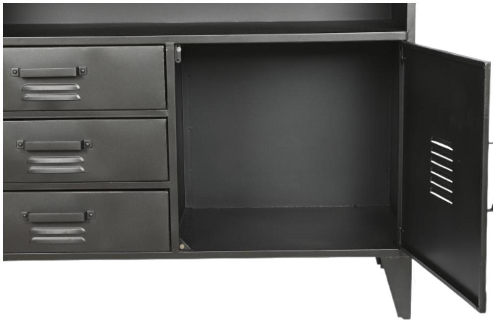 Product photograph of Arabian Black Metal 100cm Small Sideboard from Choice Furniture Superstore.