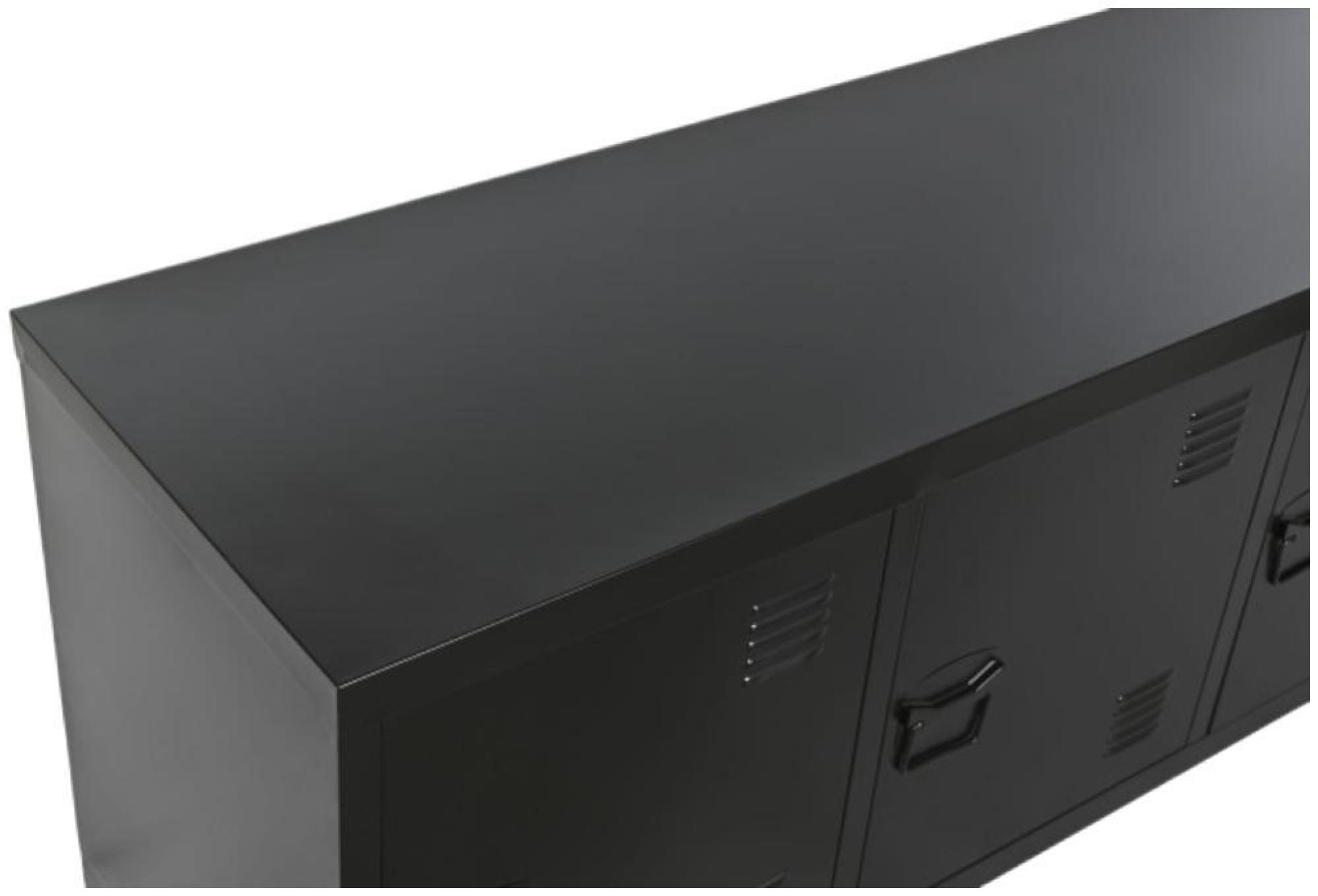 Product photograph of Sirsa Industrial Style Black Metal 120cm Tv Unit from Choice Furniture Superstore.