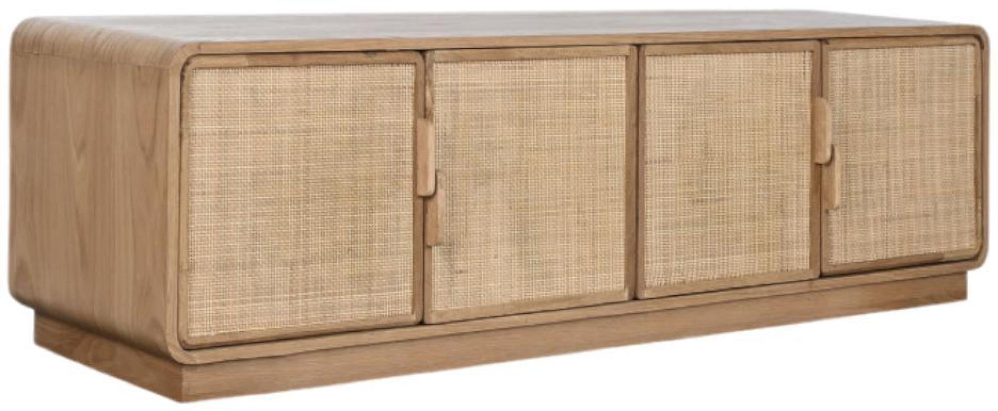 Product photograph of Natural Oak And Rattan Tv Unit from Choice Furniture Superstore.