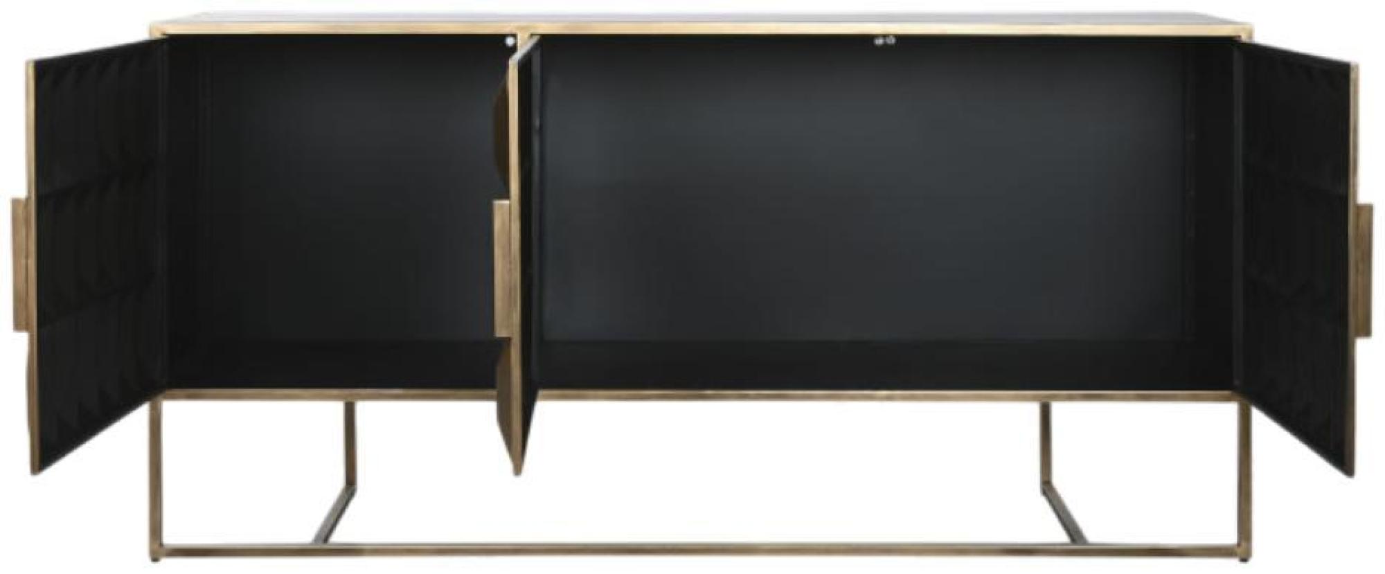 Product photograph of Indian Gold Metal Medium Sideboard - 3 Doors from Choice Furniture Superstore.