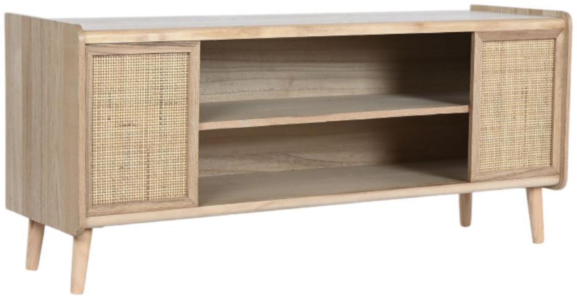 Product photograph of Modern Wooden And Rattan 120cm Tv Unit from Choice Furniture Superstore.