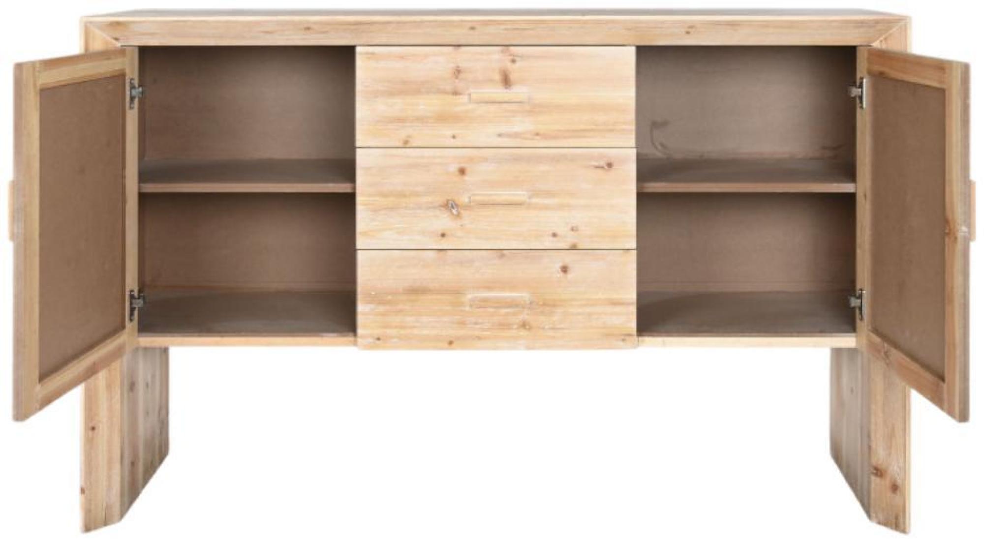 Product photograph of Scandi Natural Wooden 150cm Medium Sideboard - 2 Doors from Choice Furniture Superstore.