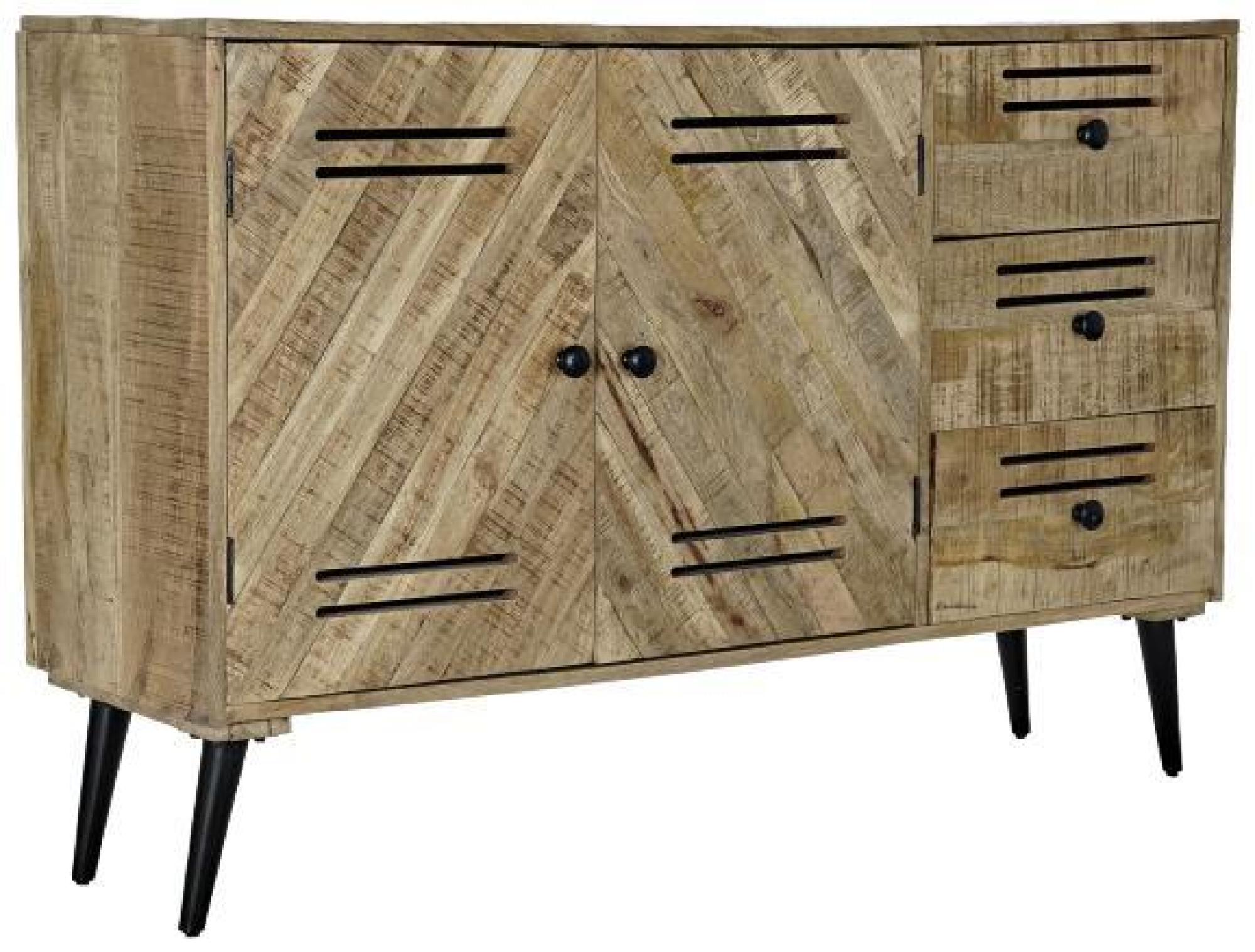 Product photograph of Brown Mango Wood 140cm Medium Sideboard - 2 Doors from Choice Furniture Superstore.