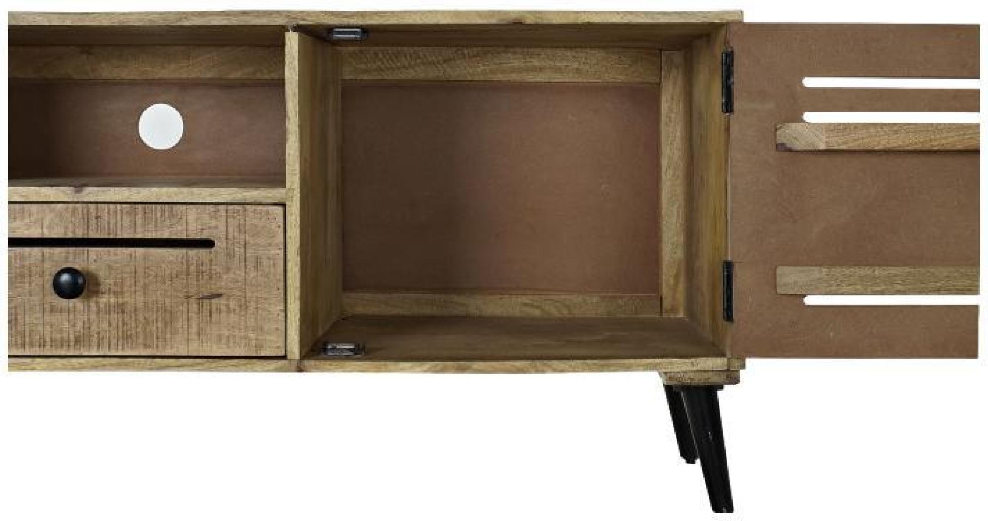 Product photograph of Cottage Brown Mango Wood 150cm Tv Unit from Choice Furniture Superstore.