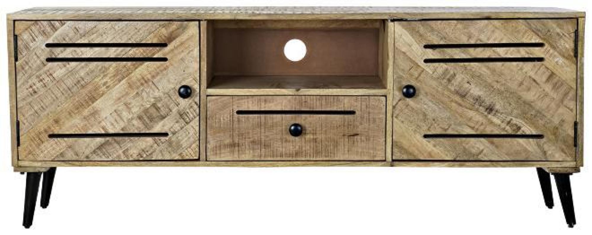 Product photograph of Cottage Brown Mango Wood 150cm Tv Unit from Choice Furniture Superstore.