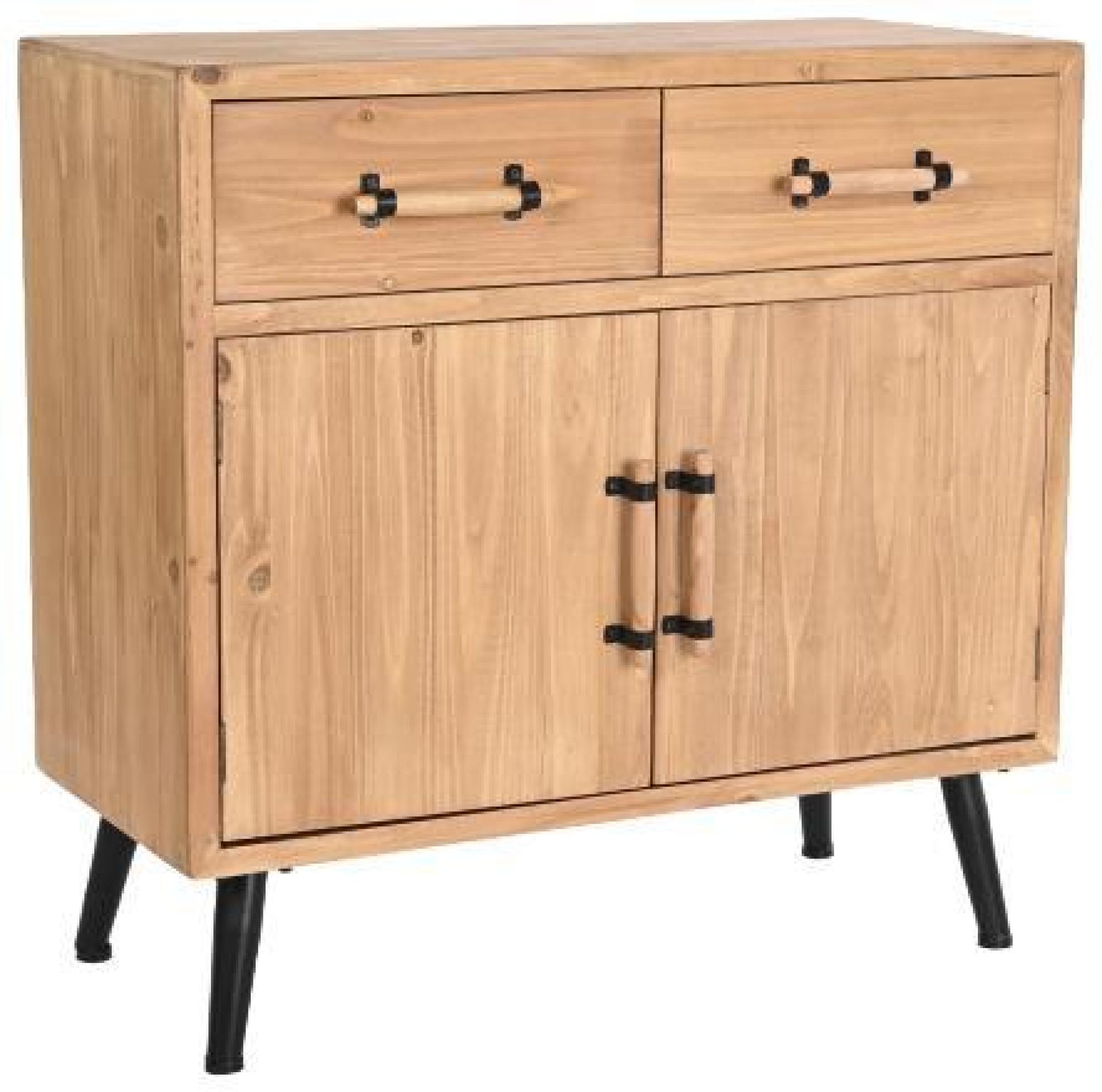 Product photograph of Natural Wood Small 80cm Sideboard from Choice Furniture Superstore.