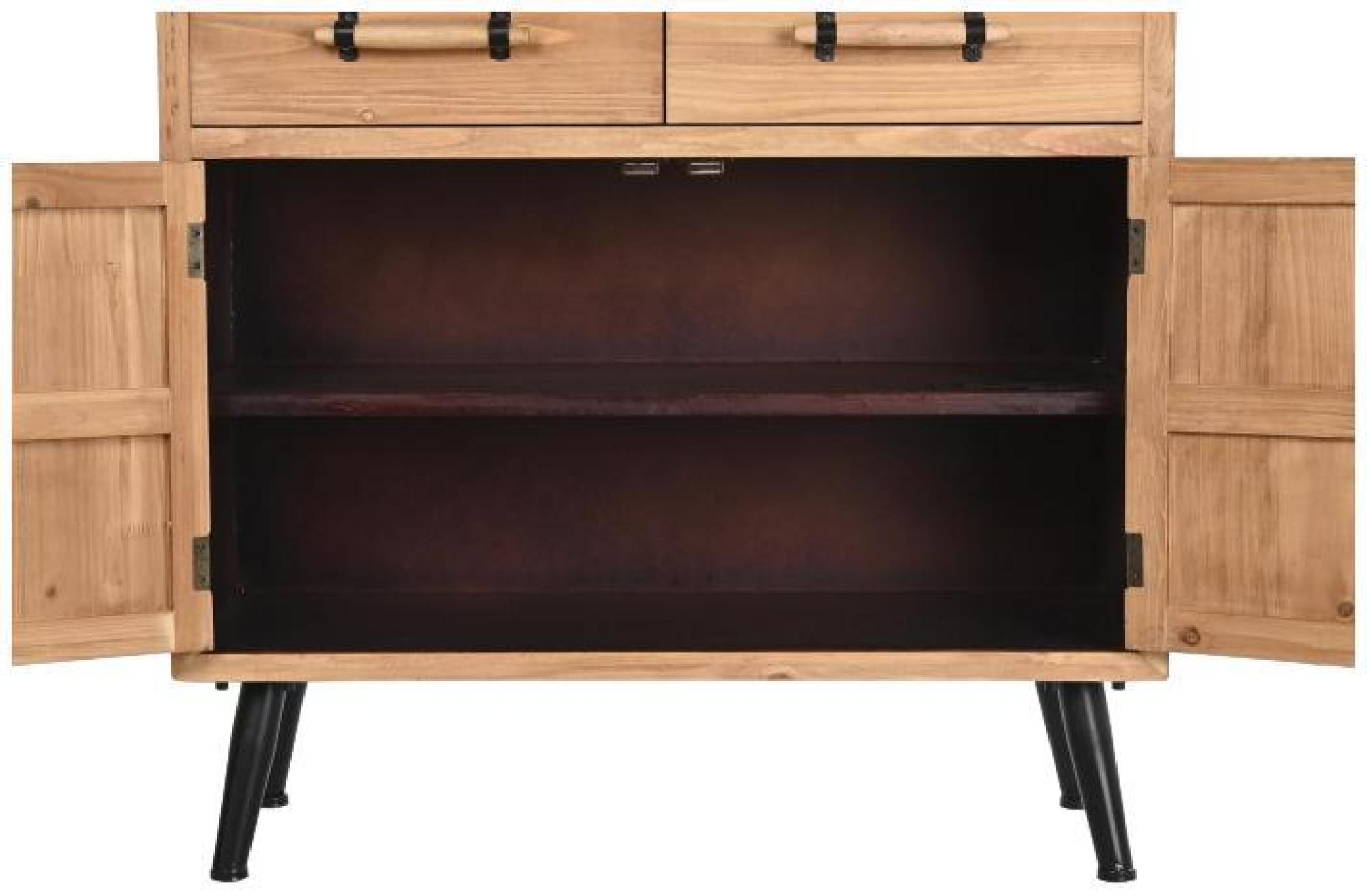 Product photograph of Natural Wood Small 80cm Sideboard from Choice Furniture Superstore.